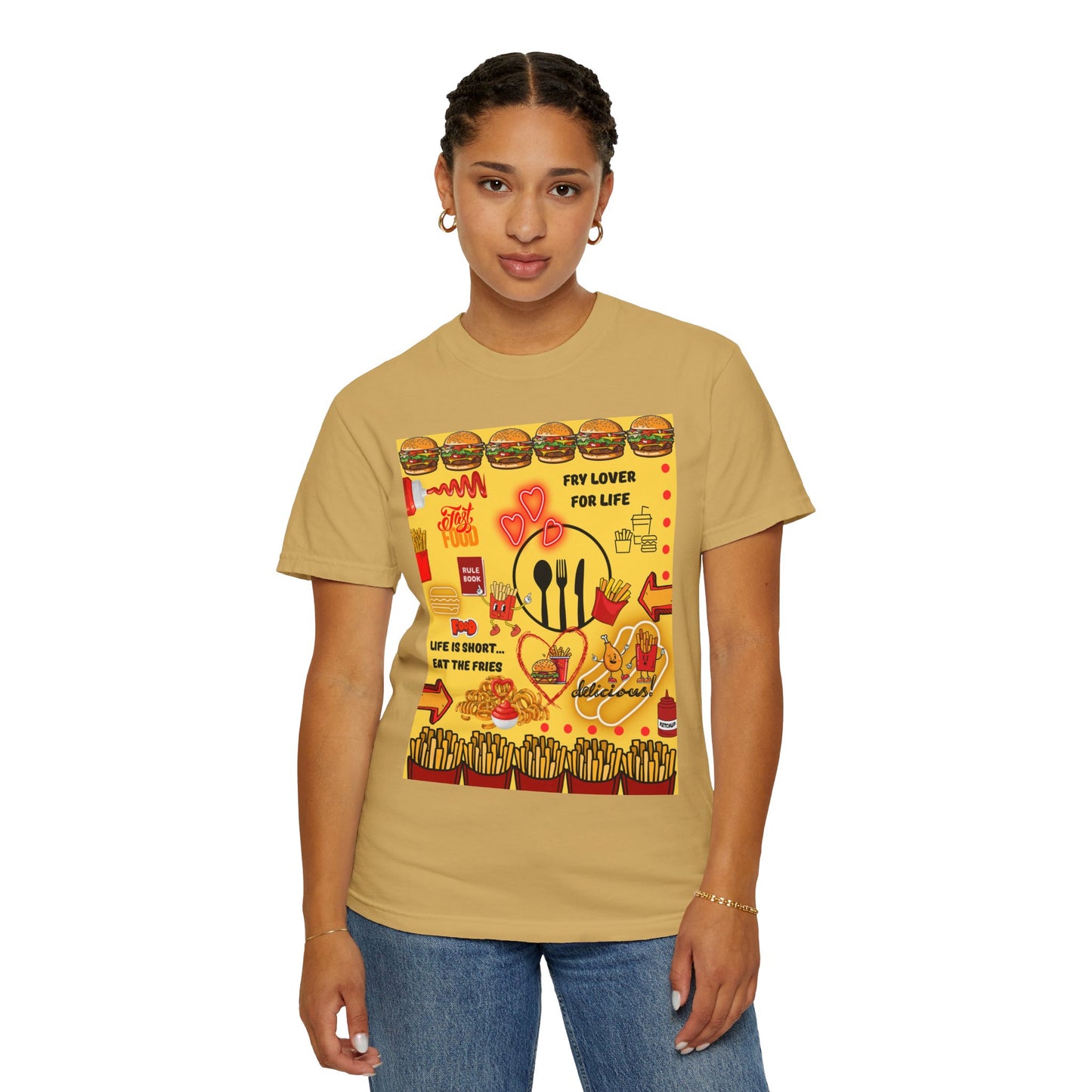 Eat The Fries Unisex Garment-Dyed T-shirt