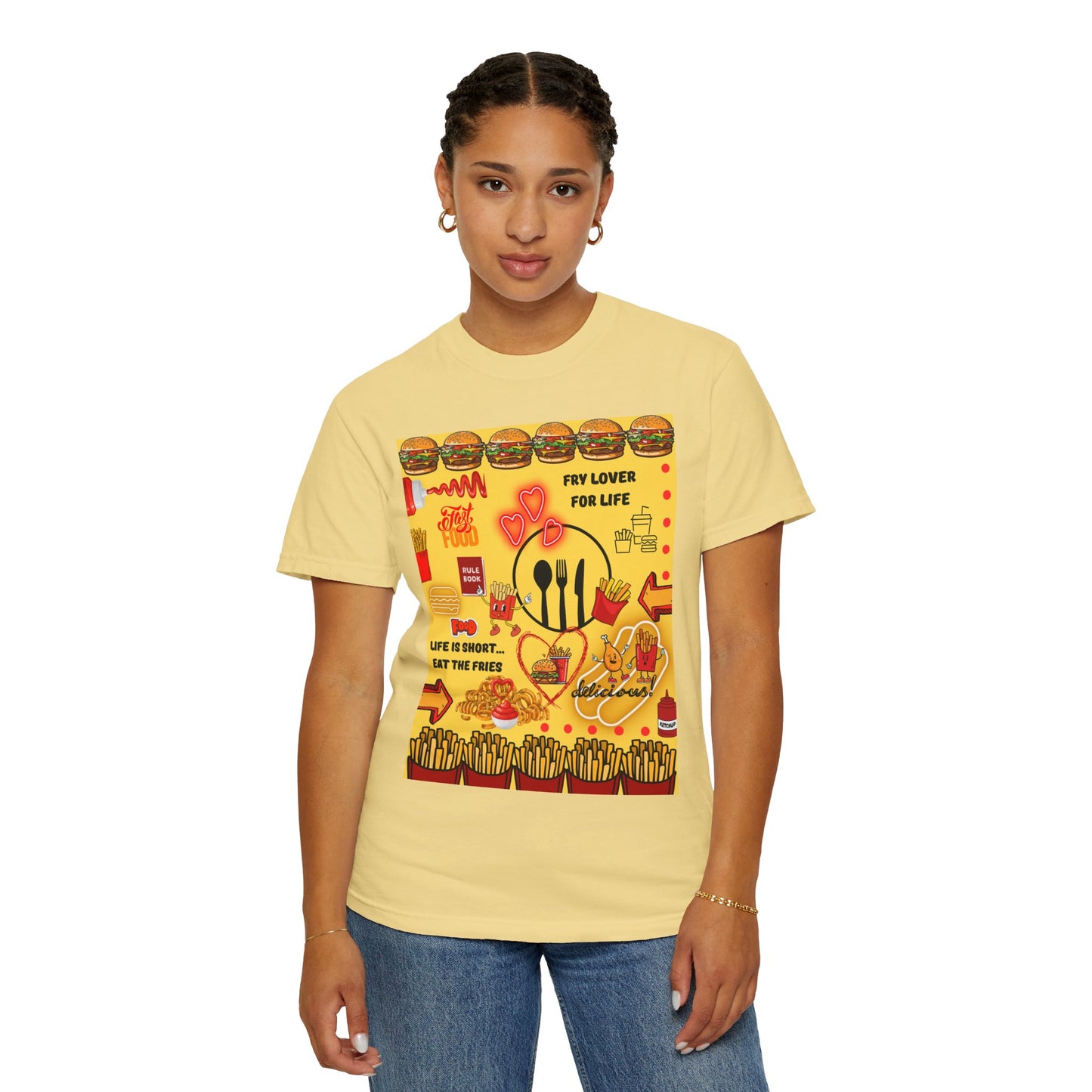 Eat The Fries Unisex Garment-Dyed T-shirt