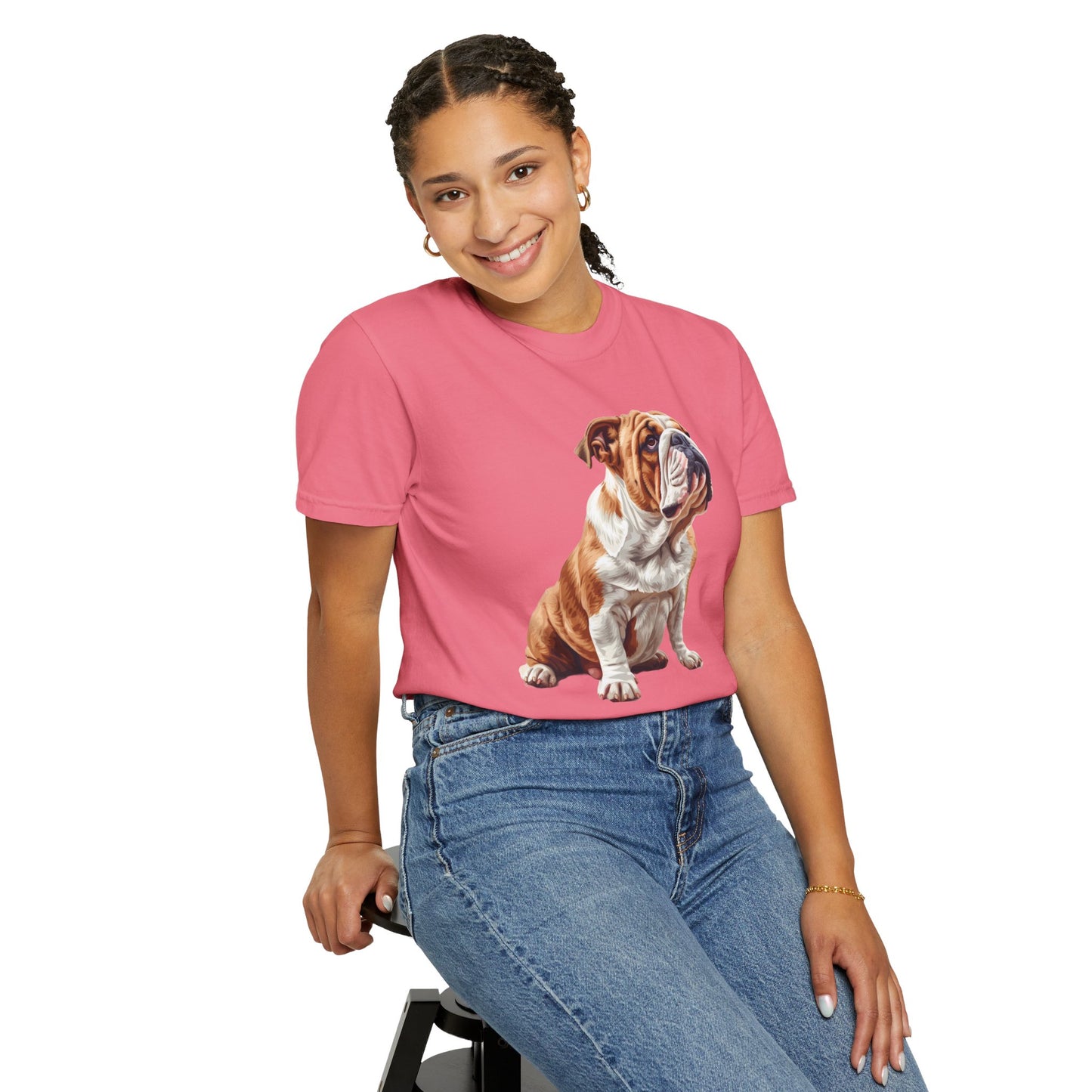 Bulldog Mom Unisex Garment-Dyed T-shirt