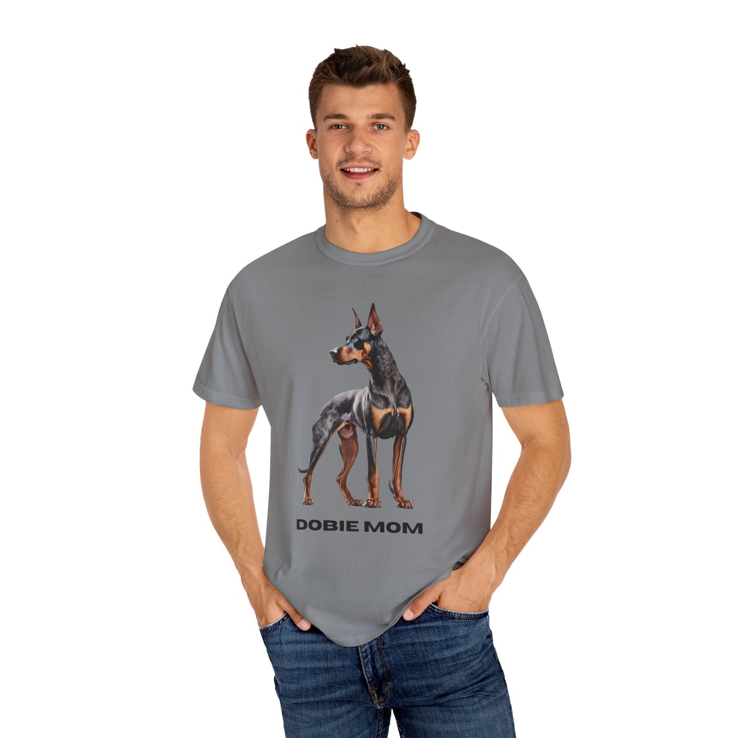 Dobie Mom Unisex Garment-Dyed T-shirt