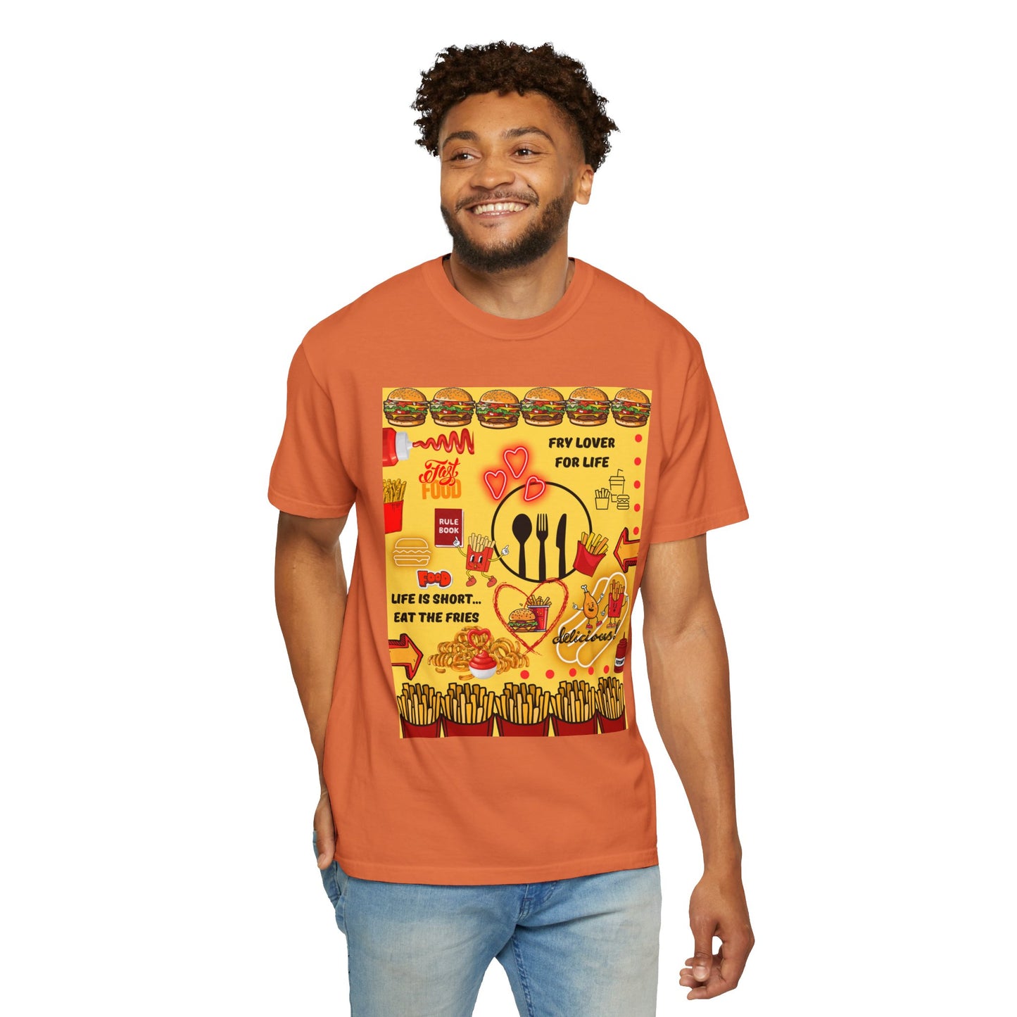 Eat The Fries Unisex Garment-Dyed T-shirt