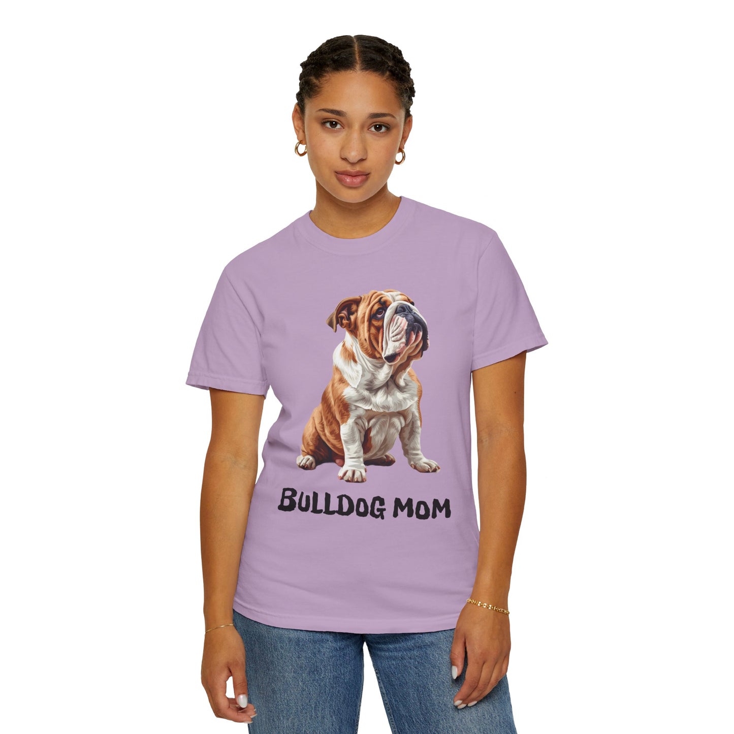 Bulldog Mom Unisex Garment-Dyed T-shirt
