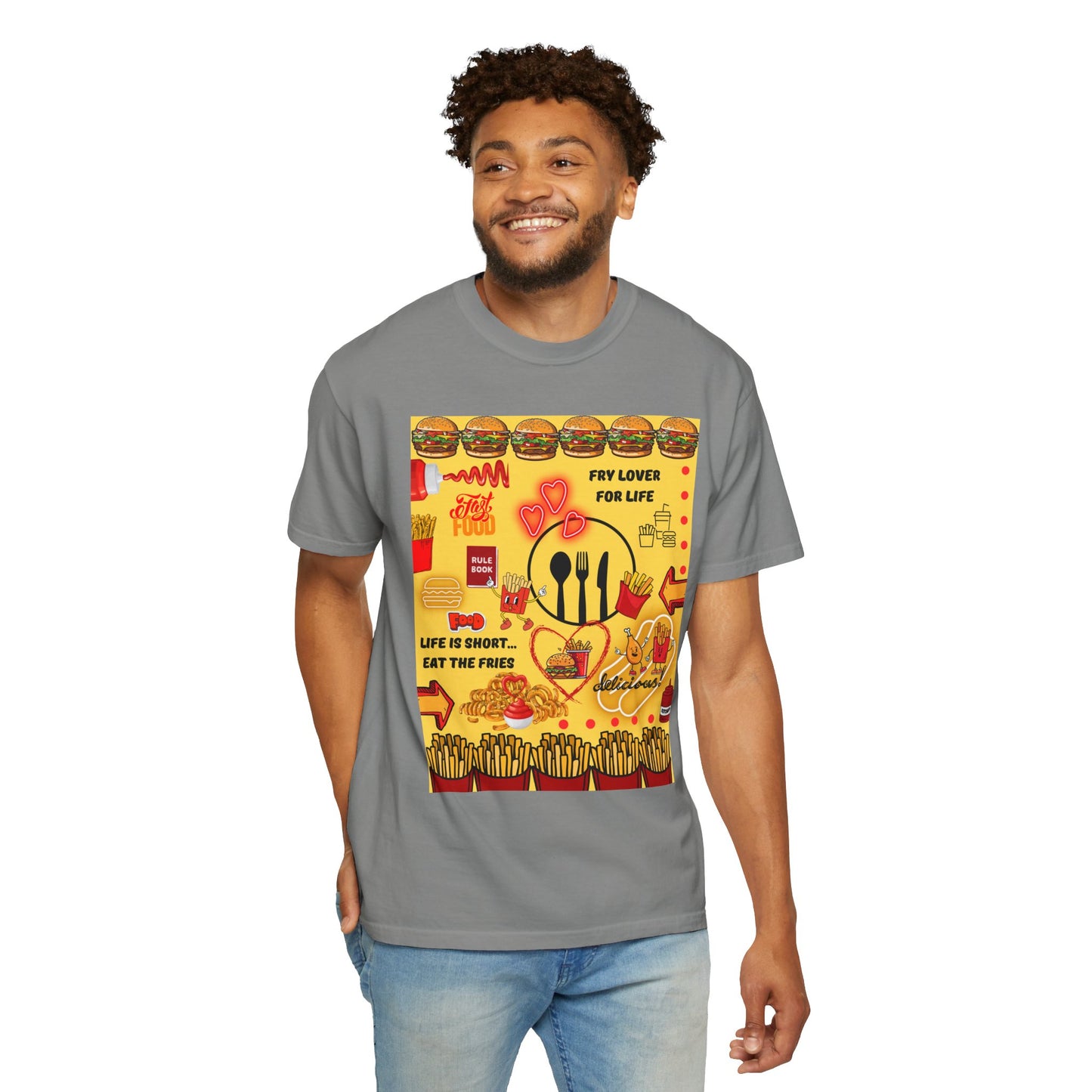 Eat The Fries Unisex Garment-Dyed T-shirt