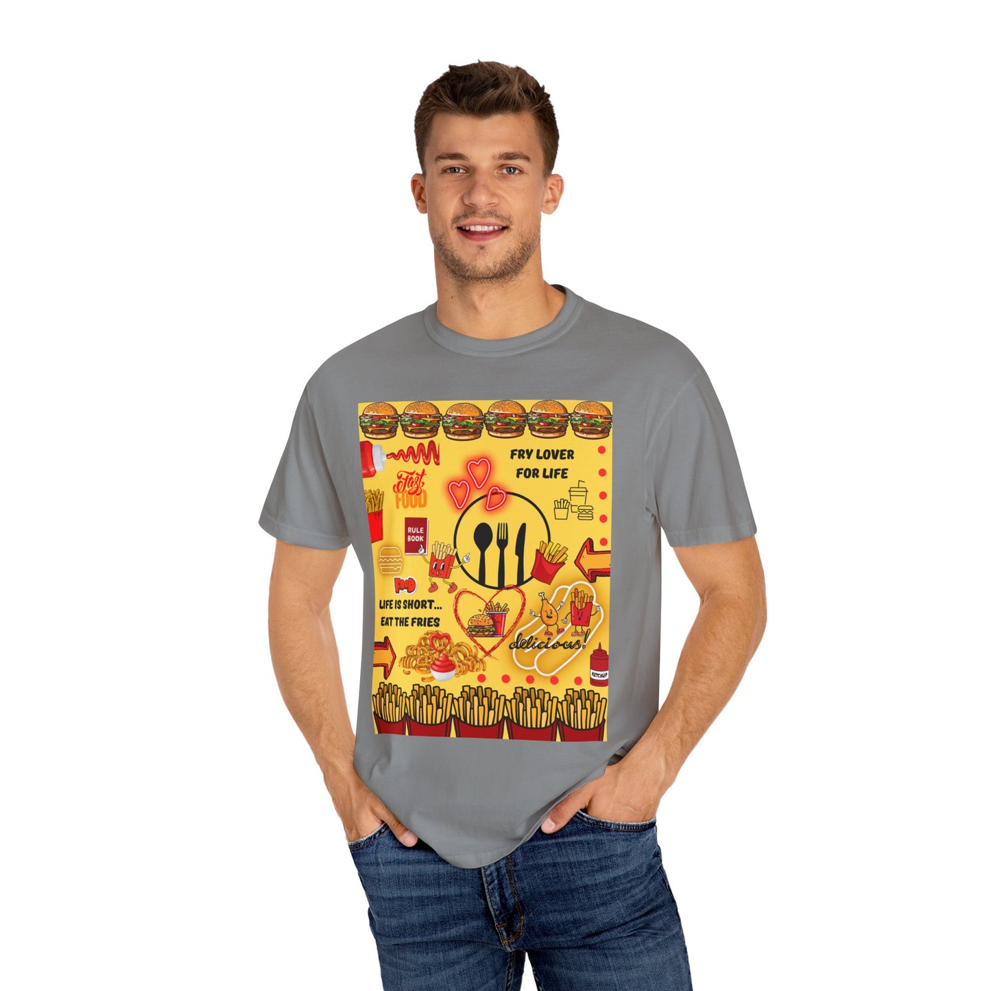 Eat The Fries Unisex Garment-Dyed T-shirt