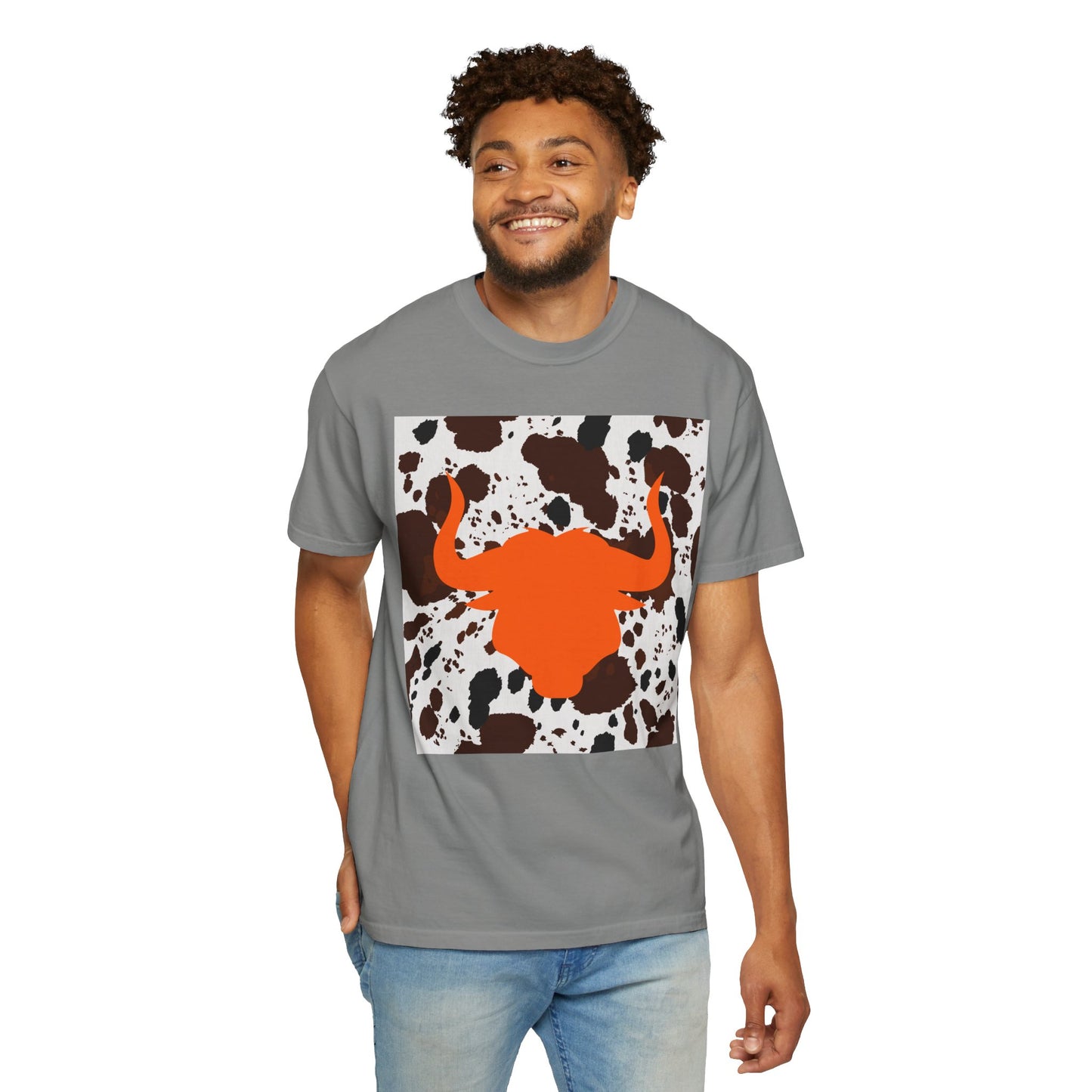 Cow 3 Unisex Garment-Dyed T-shirt
