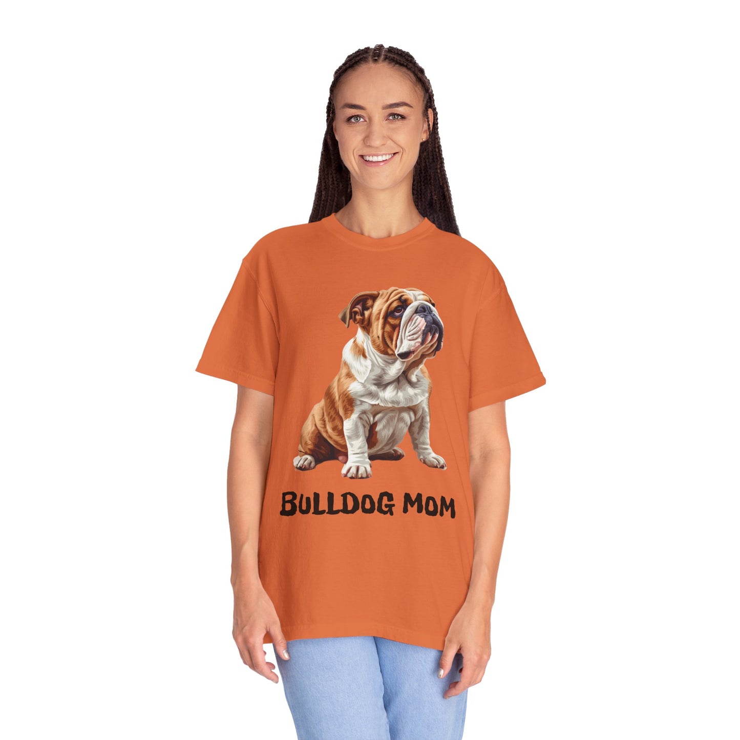 Bulldog Mom Unisex Garment-Dyed T-shirt