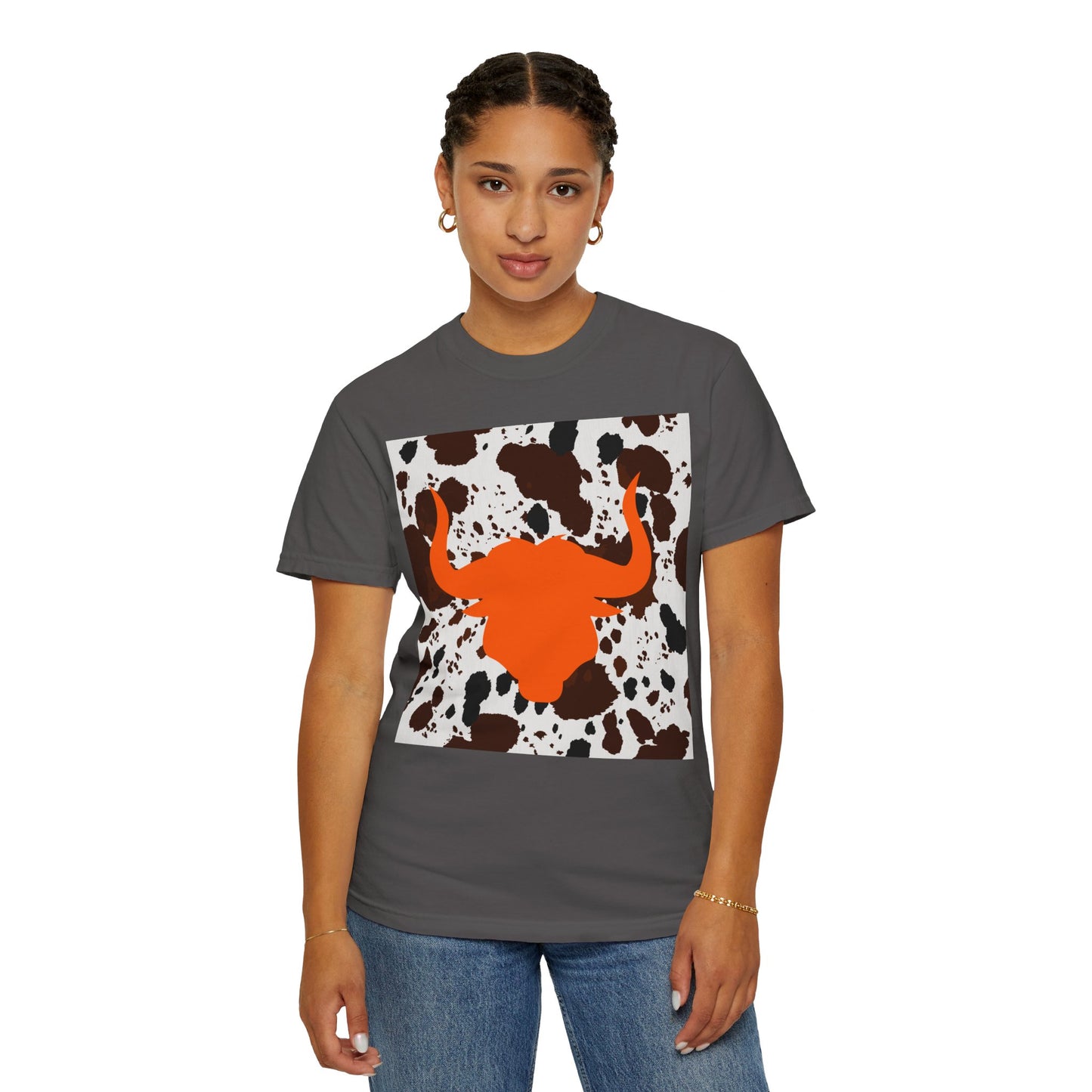 Cow 3 Unisex Garment-Dyed T-shirt