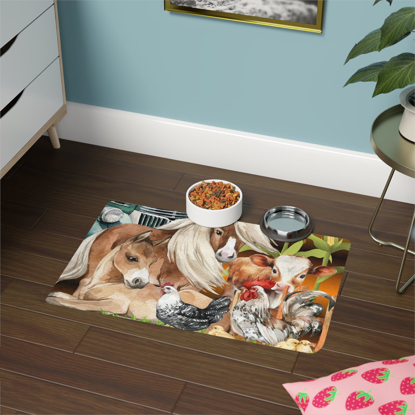 Pet Food Mat (12x18) The Farm