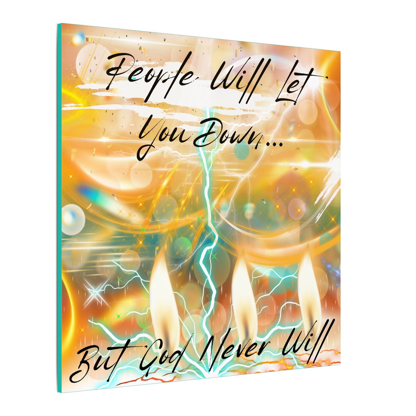 But God Never Will - Inspirational Wall Art Print, Motivational Canvas, Home Decor, Gift for Faith, Uplifting Quote, Modern Home Wall Art