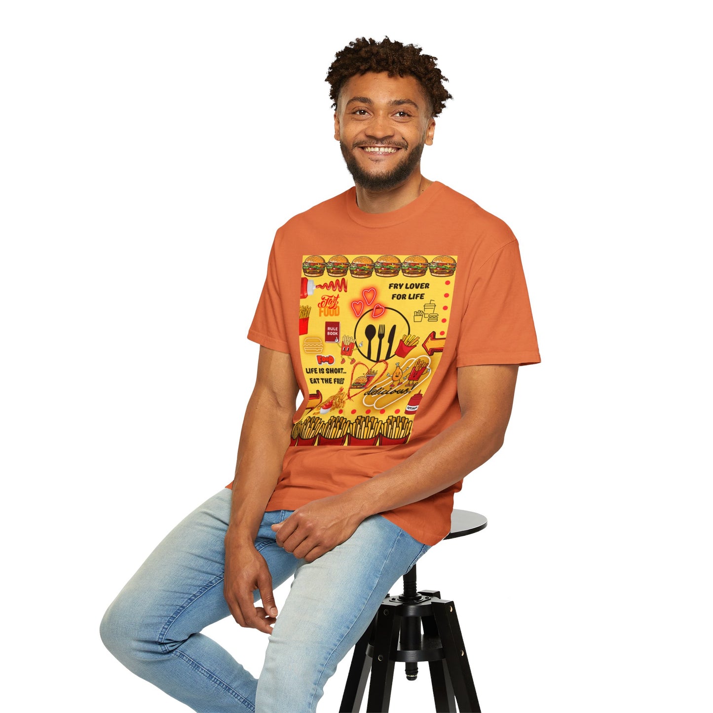 Eat The Fries Unisex Garment-Dyed T-shirt
