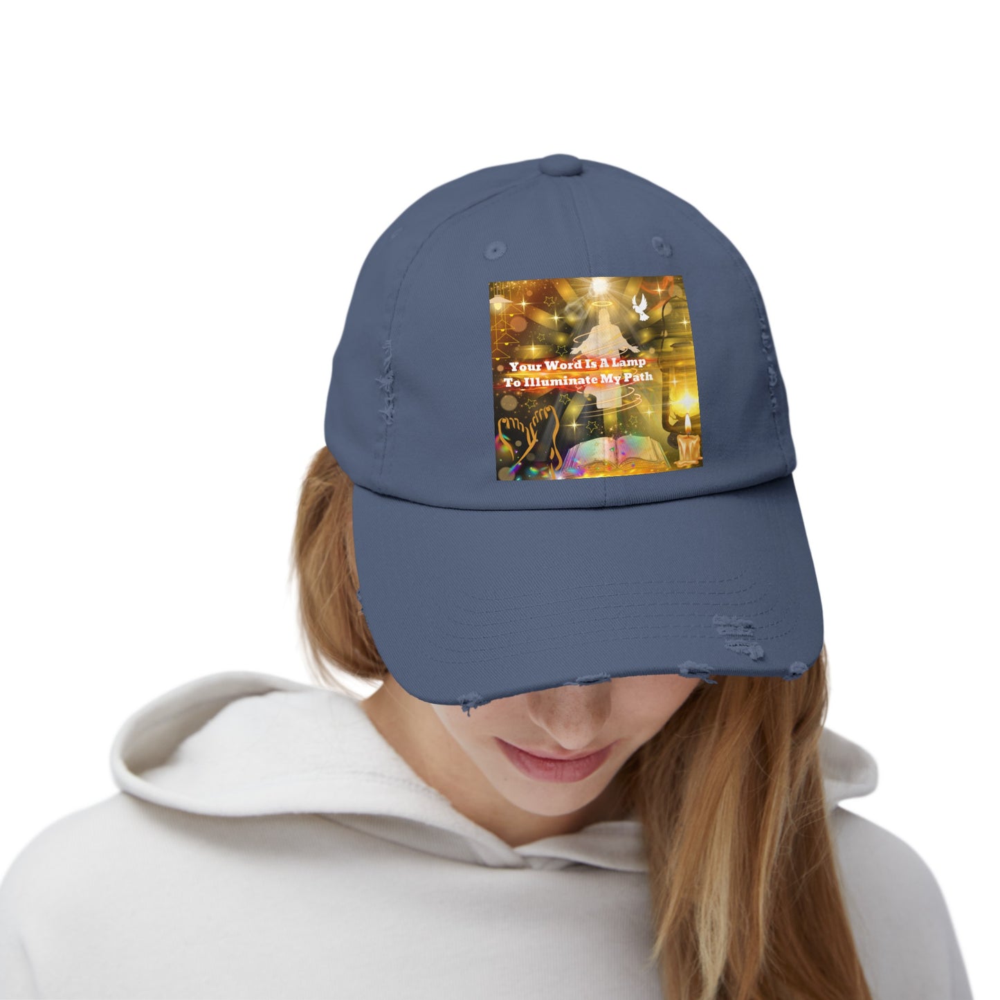Your Word Unisex Distressed Cap