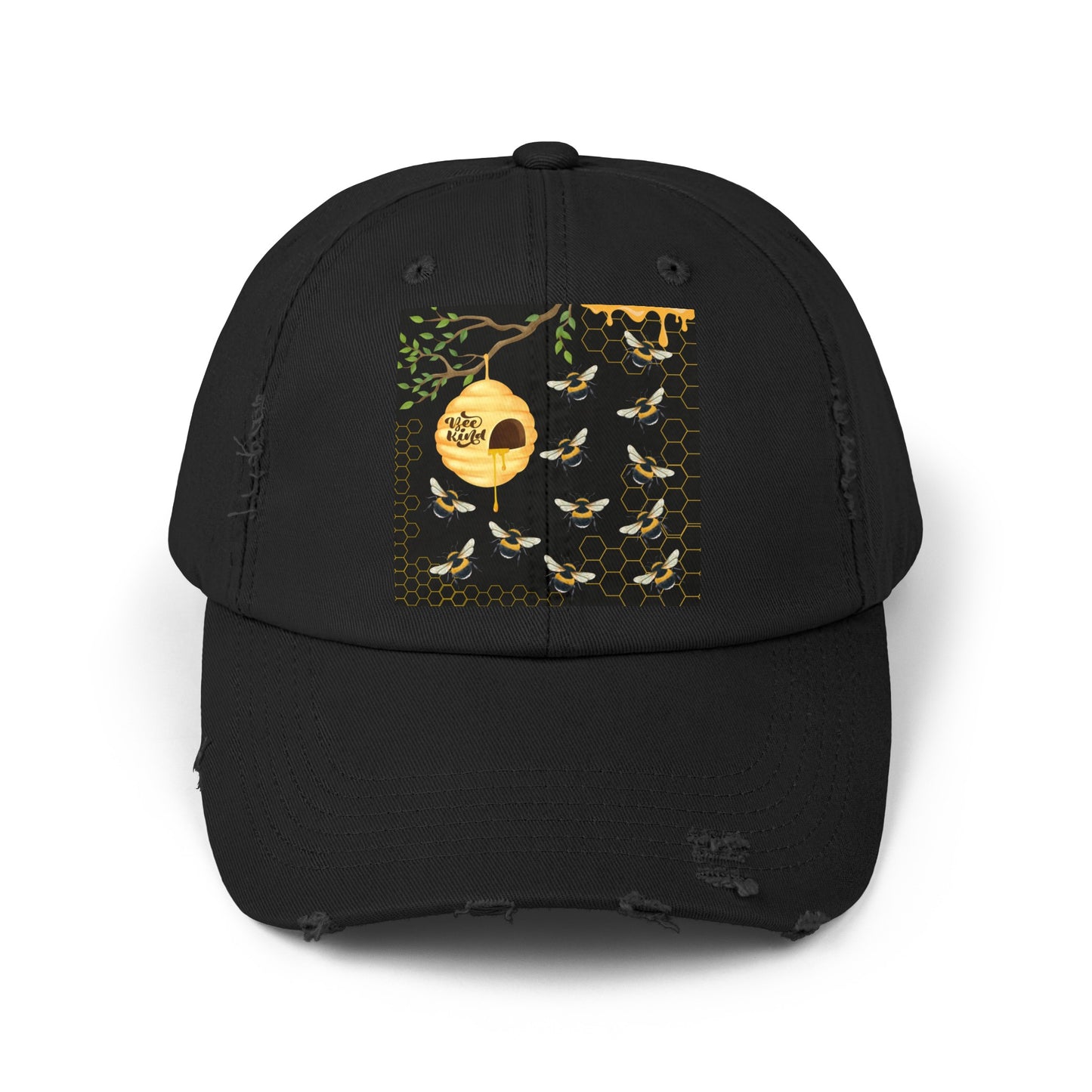 Bee Kind Unisex Distressed Cap