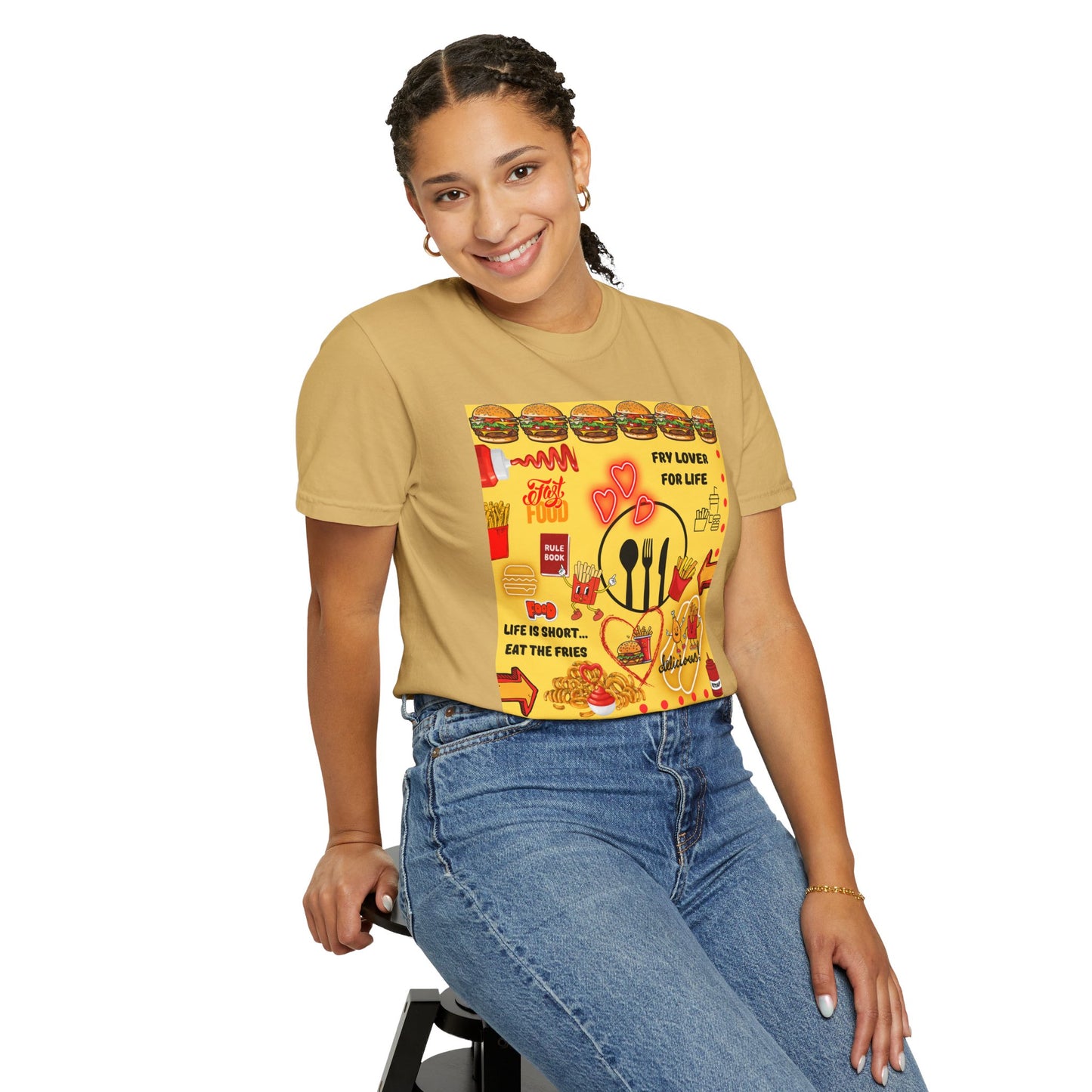 Eat The Fries Unisex Garment-Dyed T-shirt