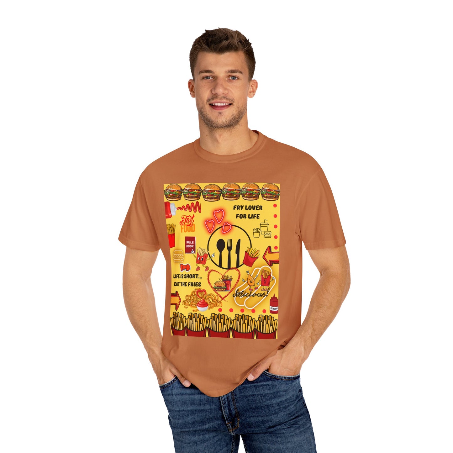Eat The Fries Unisex Garment-Dyed T-shirt