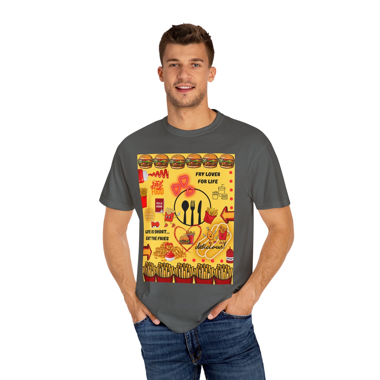 Eat The Fries Unisex Garment-Dyed T-shirt