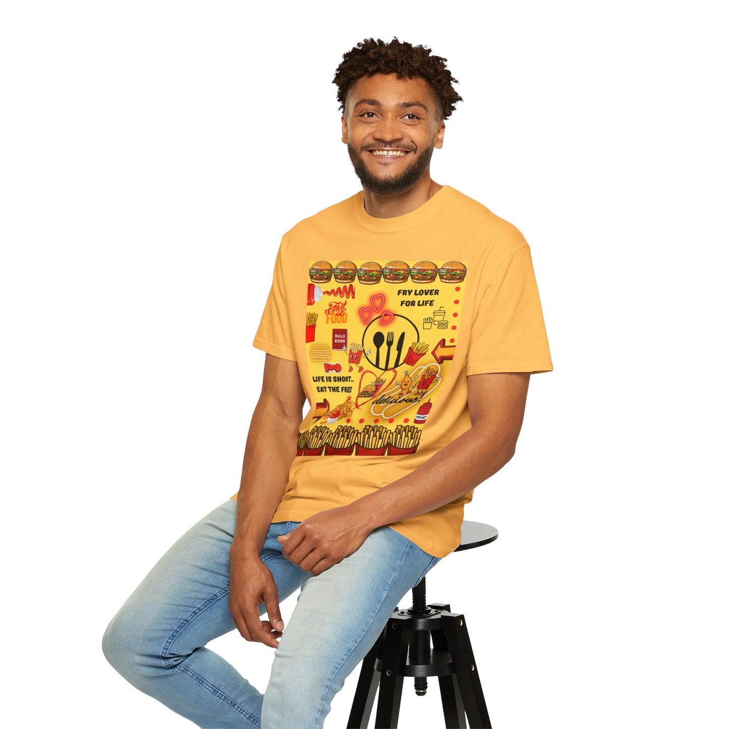 Eat The Fries Unisex Garment-Dyed T-shirt