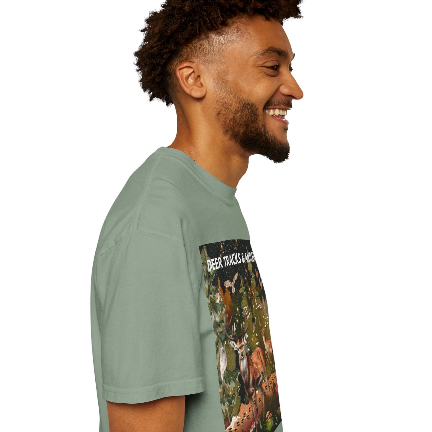 Deer Tracks & Antler Racks Unisex Garment-Dyed T-shirt