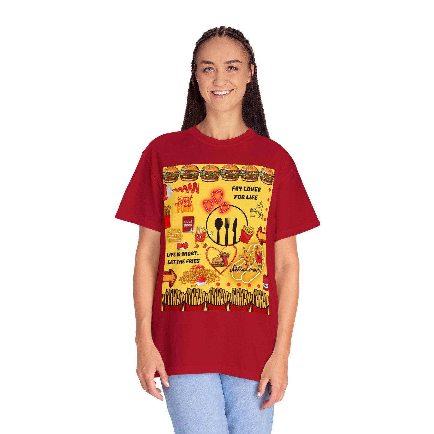 Eat The Fries Unisex Garment-Dyed T-shirt