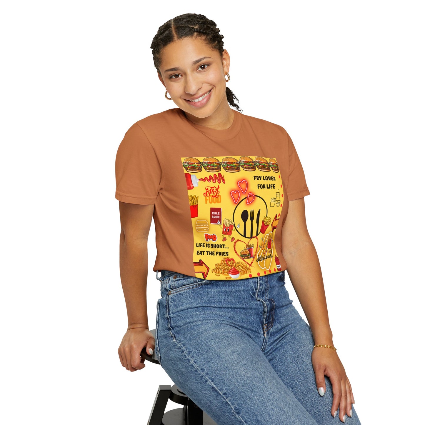 Eat The Fries Unisex Garment-Dyed T-shirt