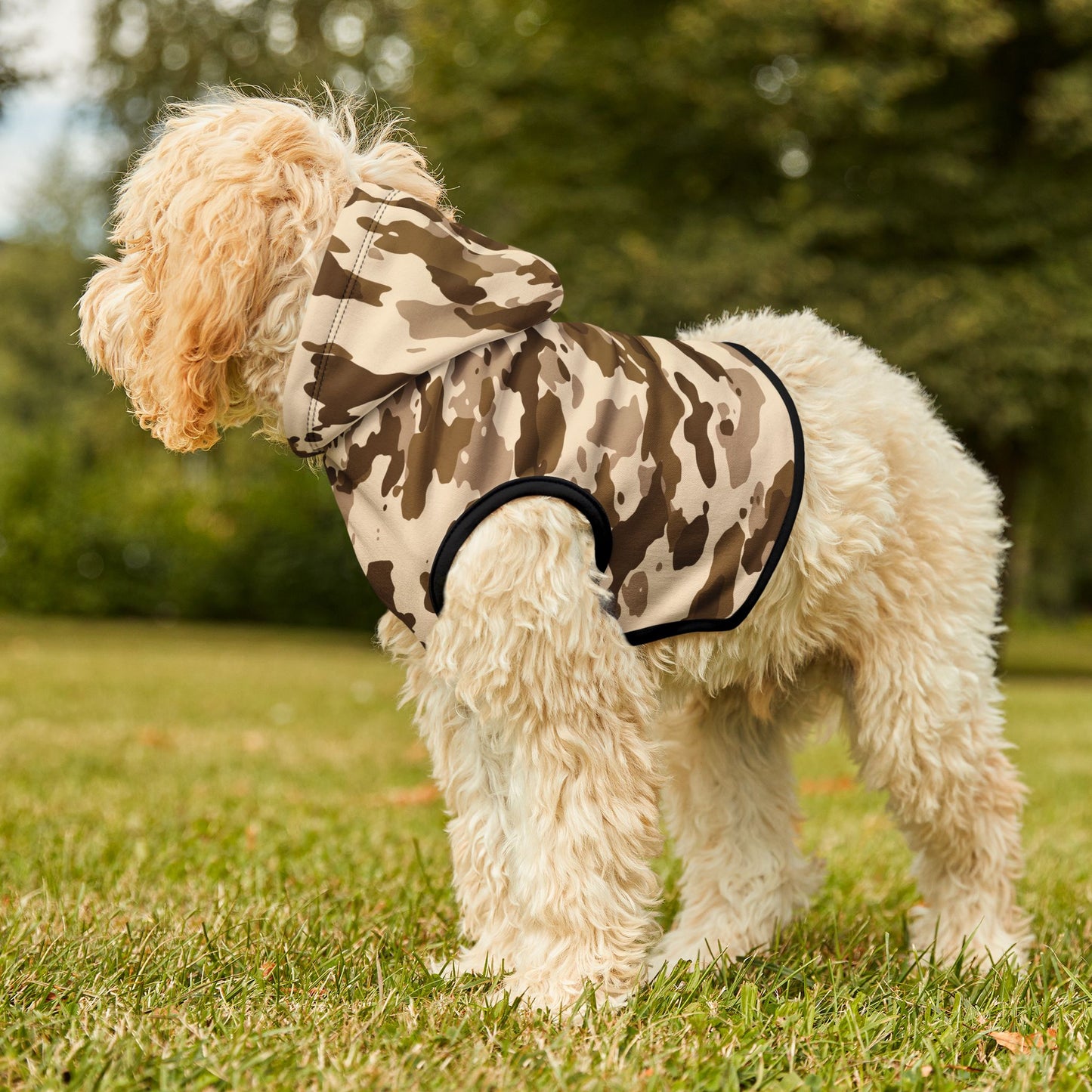 Pet Hoodie Camo Tan