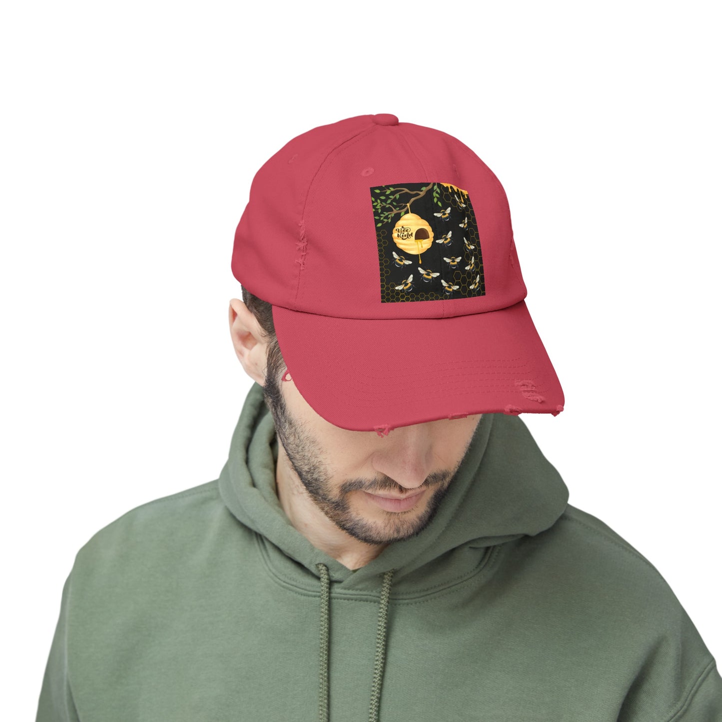 Bee Kind Unisex Distressed Cap