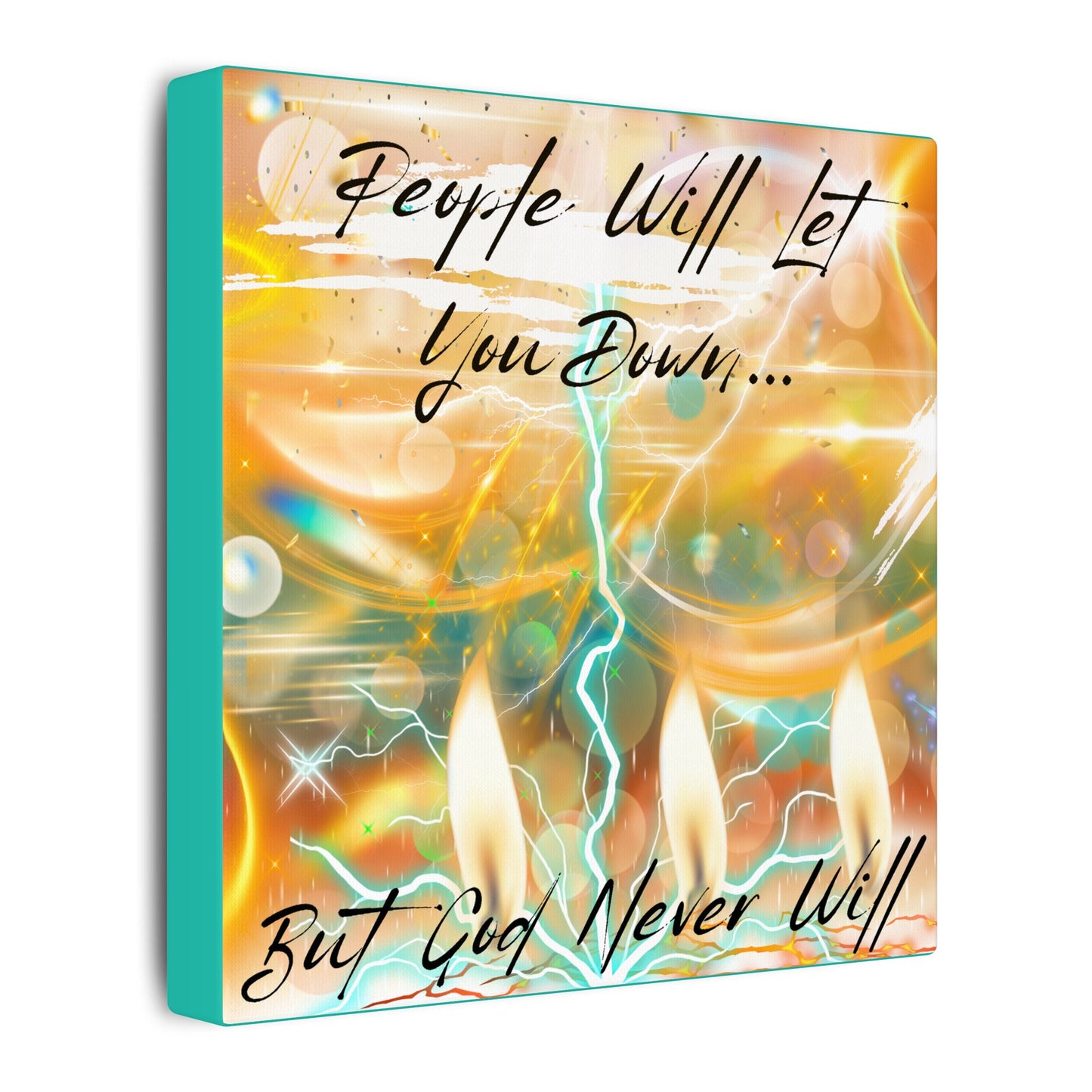 But God Never Will - Inspirational Wall Art Print, Motivational Canvas, Home Decor, Gift for Faith, Uplifting Quote, Modern Home Wall Art