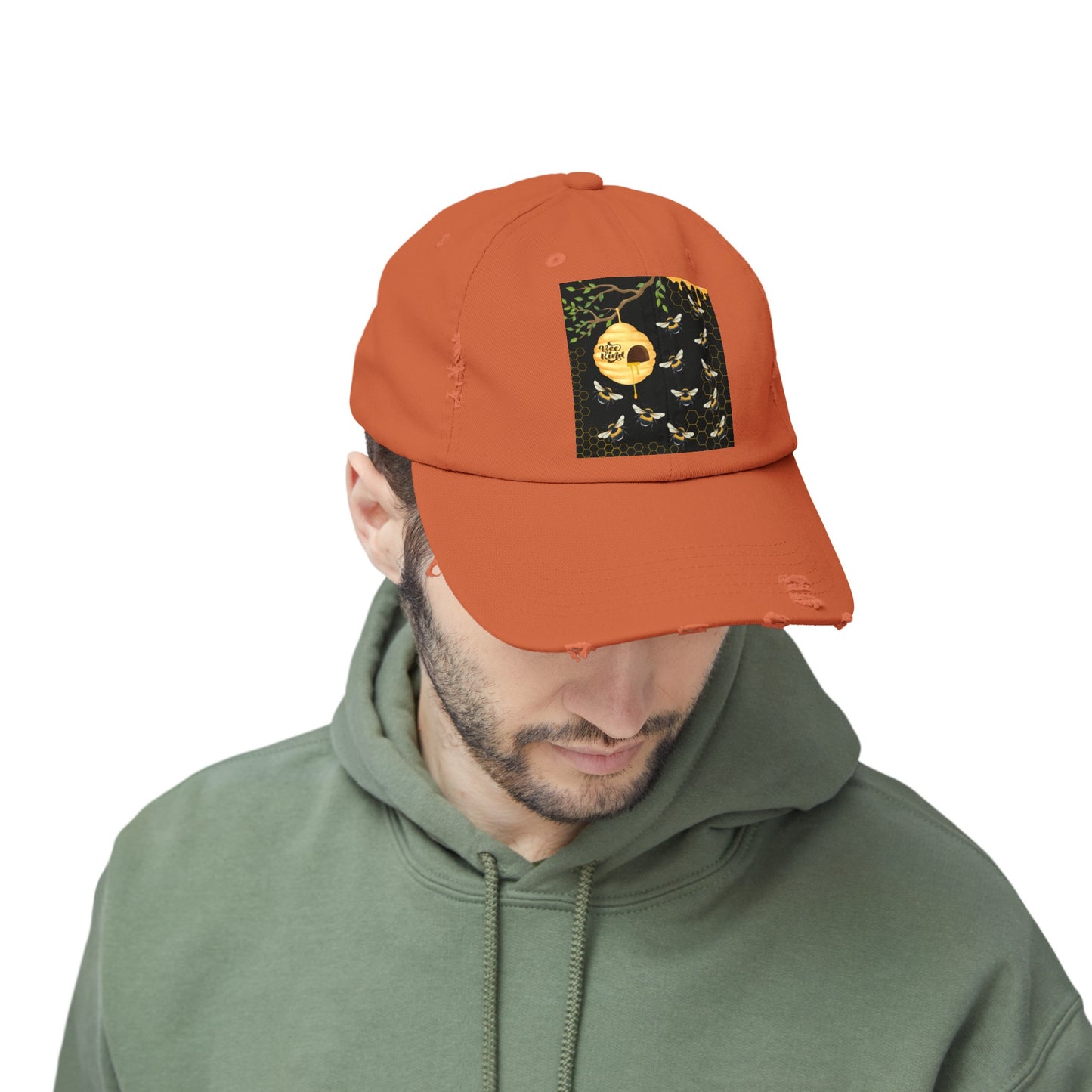 Bee Kind Unisex Distressed Cap