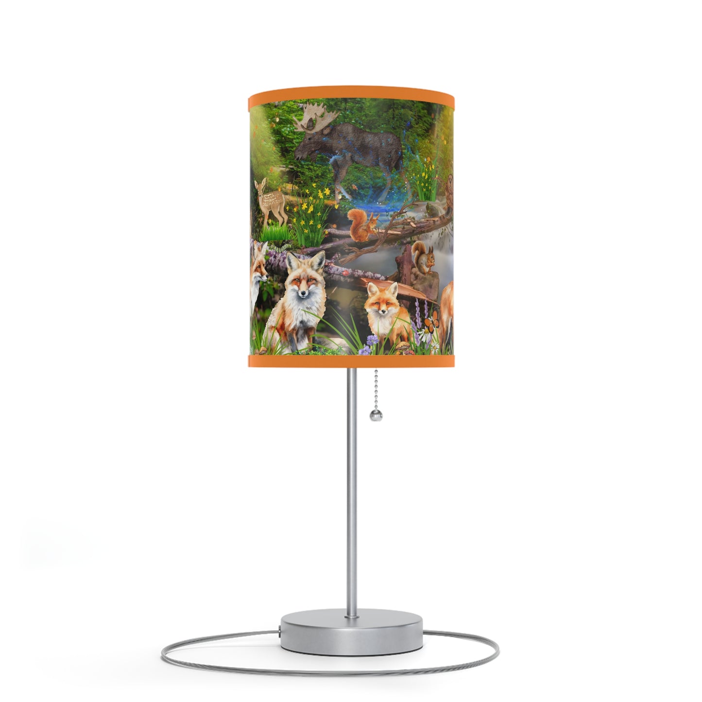 Foxes And Forest Friends Lamp on a Stand, US|CA plug