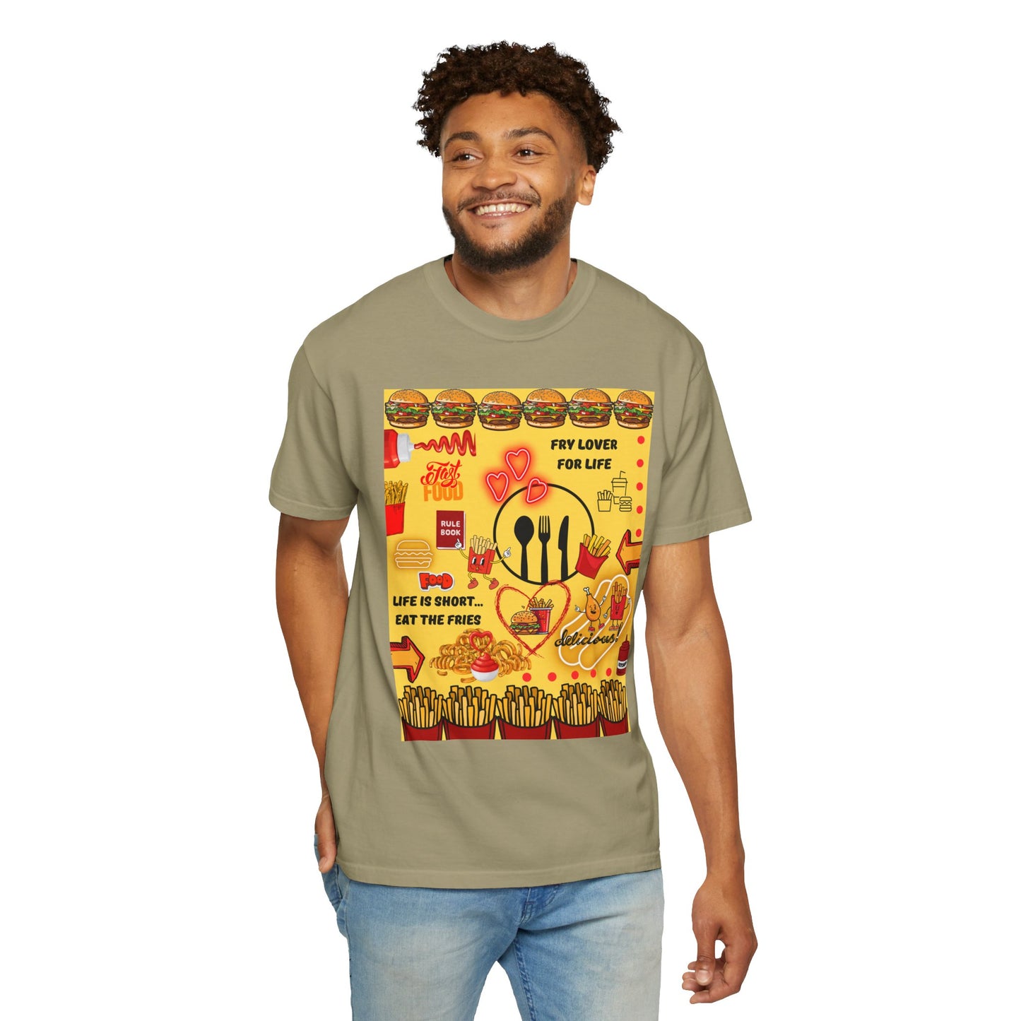 Eat The Fries Unisex Garment-Dyed T-shirt