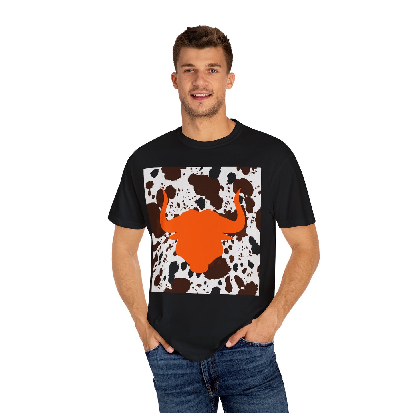 Cow 3 Unisex Garment-Dyed T-shirt