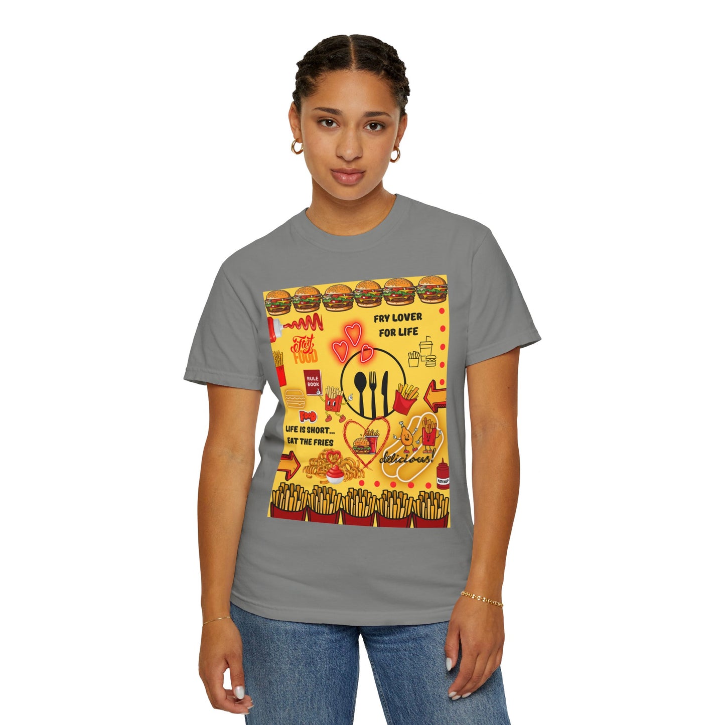 Eat The Fries Unisex Garment-Dyed T-shirt