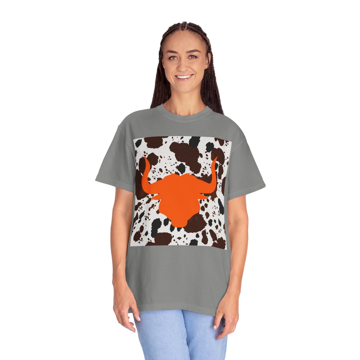 Cow 3 Unisex Garment-Dyed T-shirt