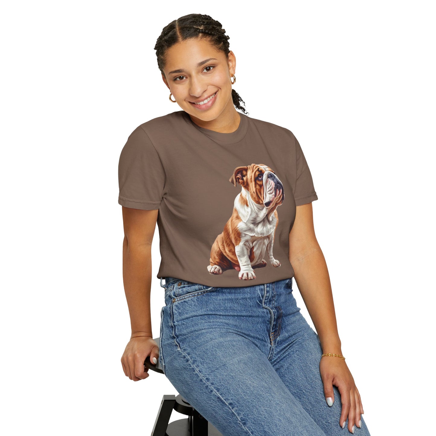 Bulldog Mom Unisex Garment-Dyed T-shirt
