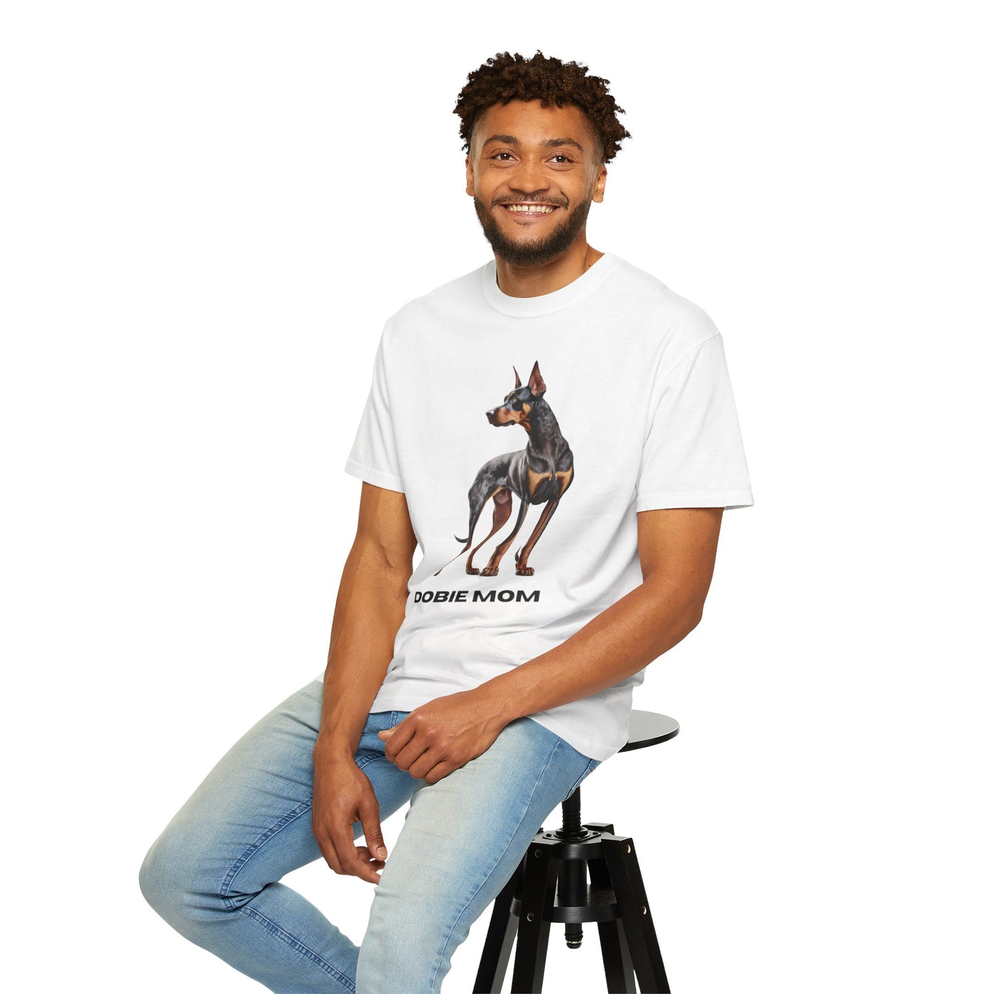 Dobie Mom Unisex Garment-Dyed T-shirt