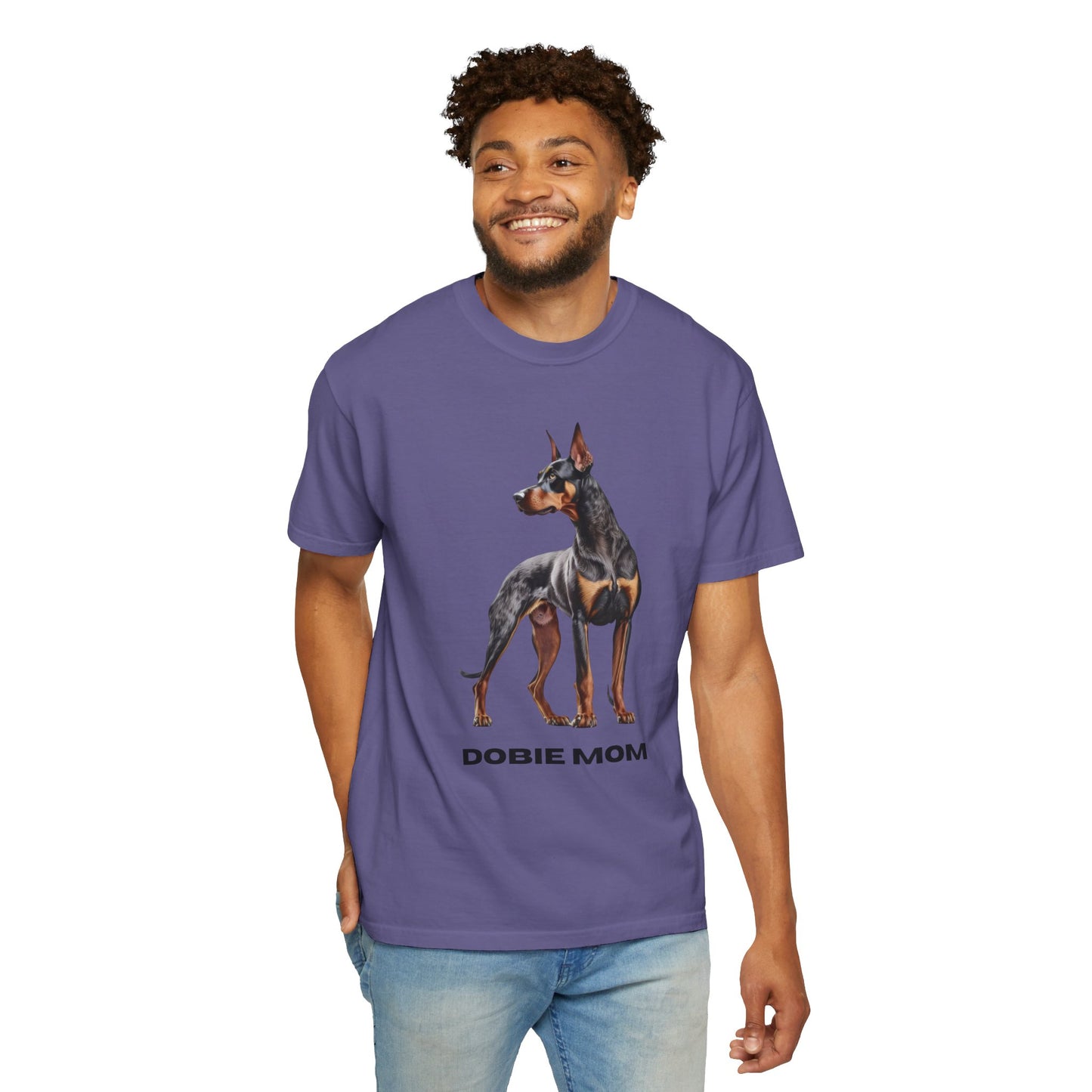 Dobie Mom Unisex Garment-Dyed T-shirt