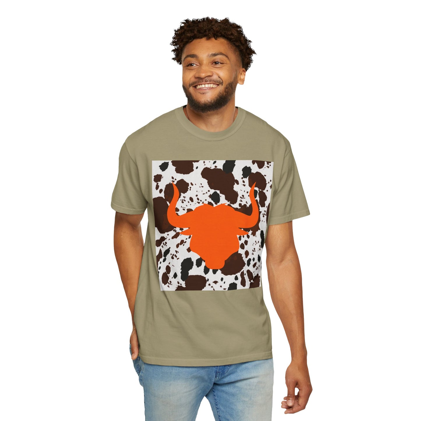 Cow 3 Unisex Garment-Dyed T-shirt