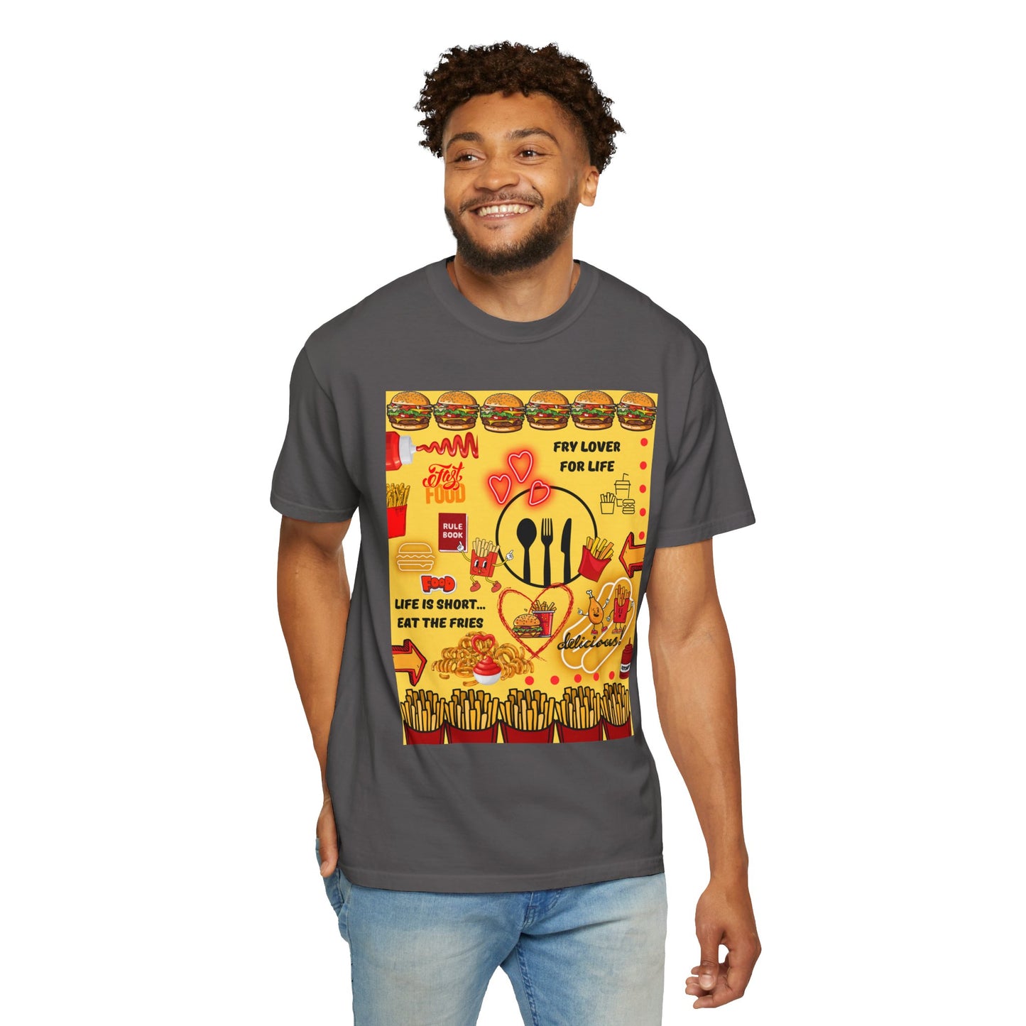 Eat The Fries Unisex Garment-Dyed T-shirt