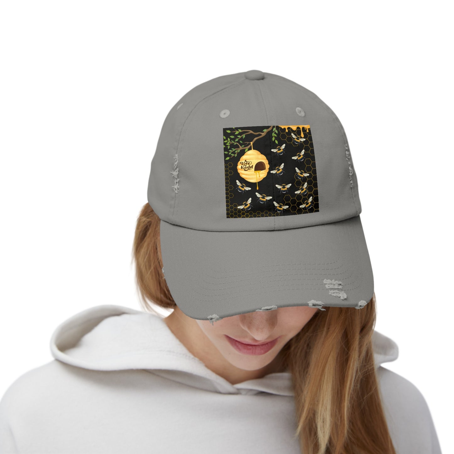Bee Kind Unisex Distressed Cap