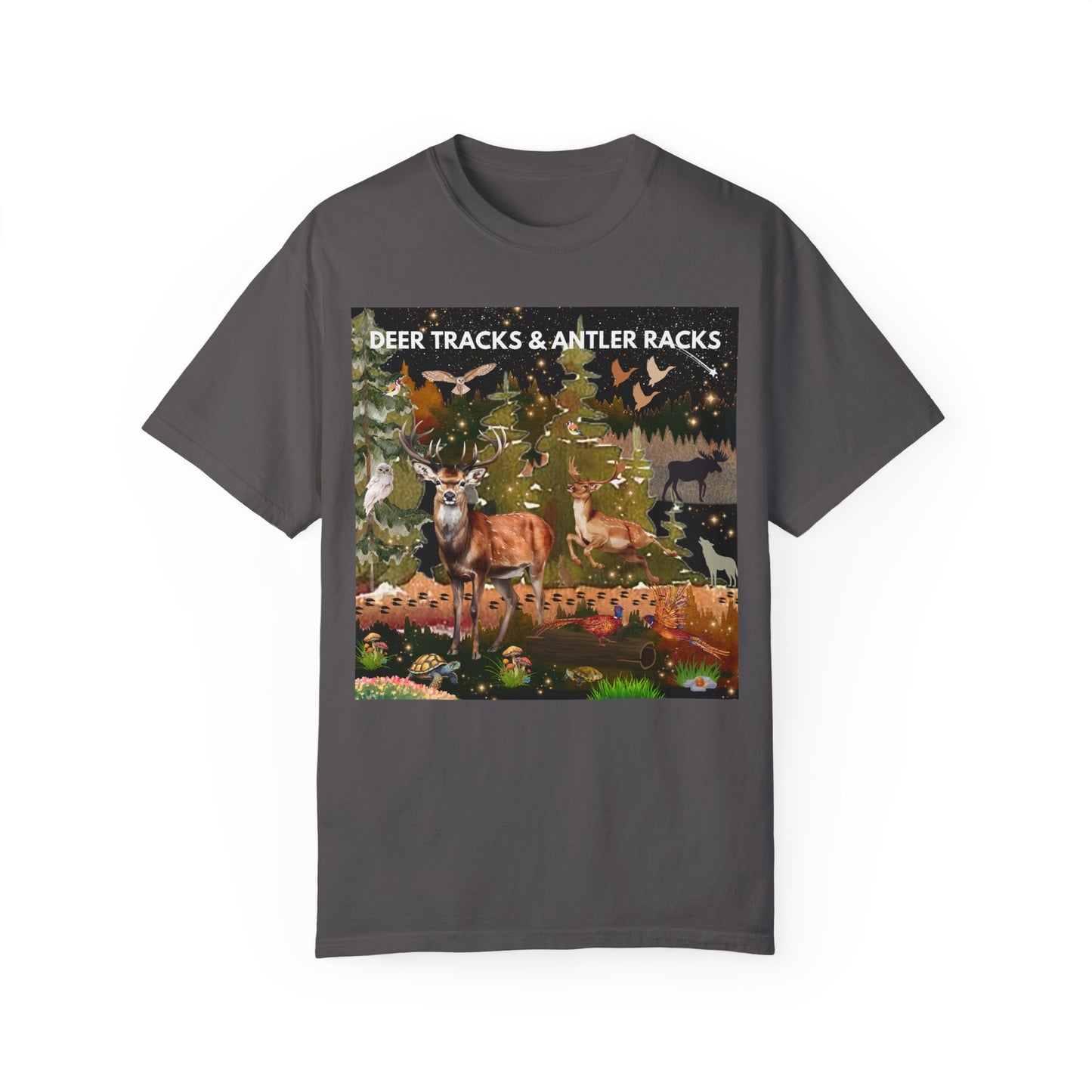 Deer Tracks & Antler Racks Unisex Garment-Dyed T-shirt