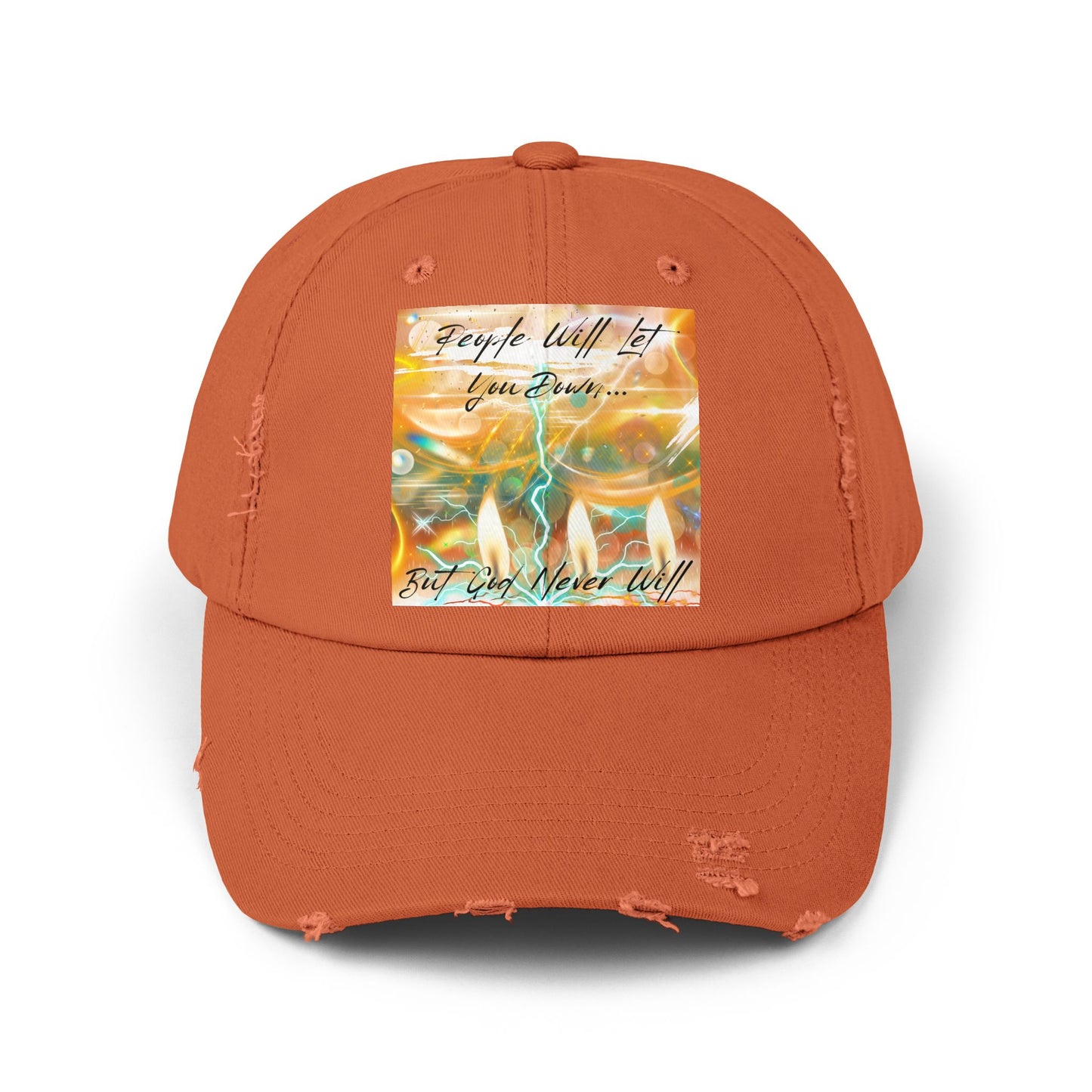 But God Never Will Unisex Distressed Cap - Buy Online