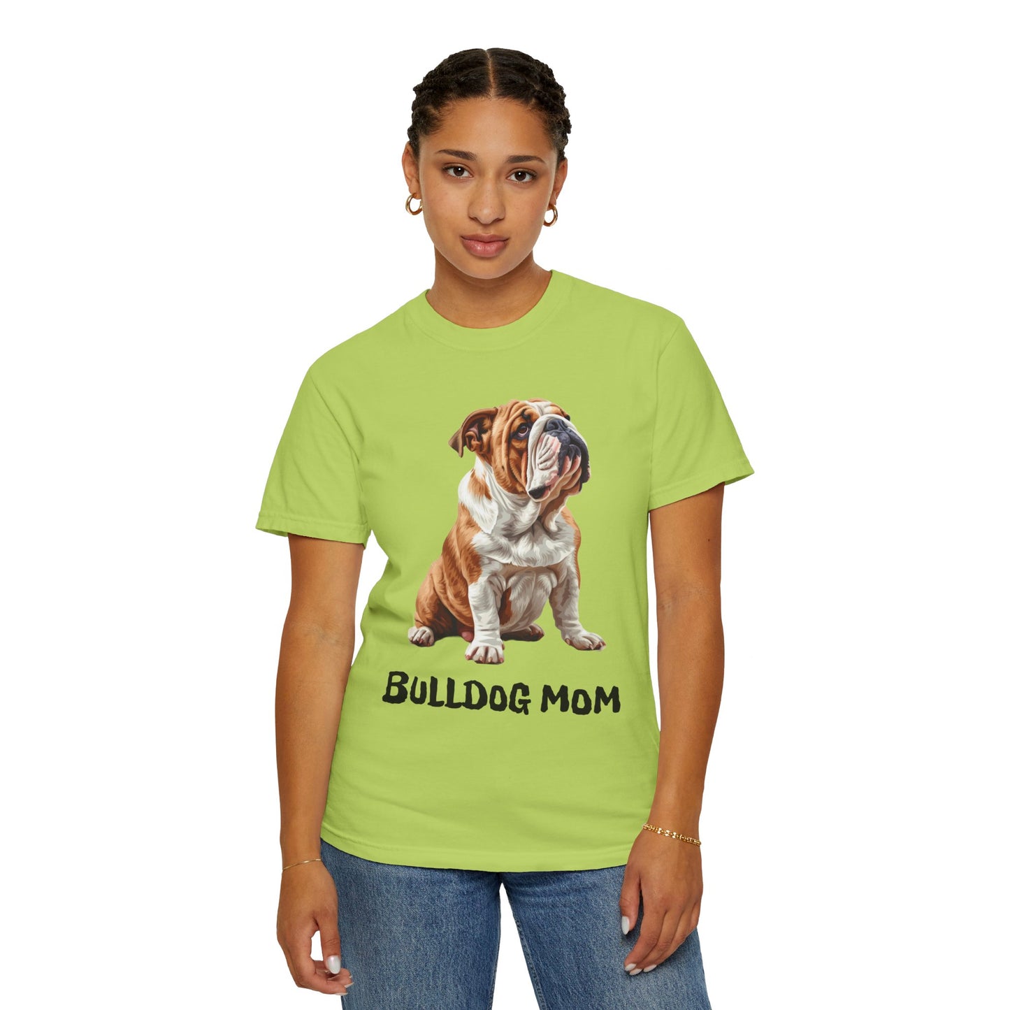 Bulldog Mom Unisex Garment-Dyed T-shirt
