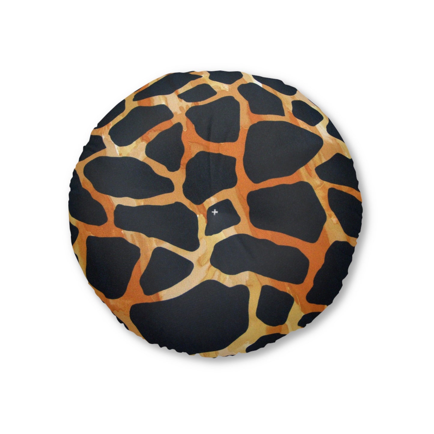 Tufted Floor Pillow, Round Giraffe