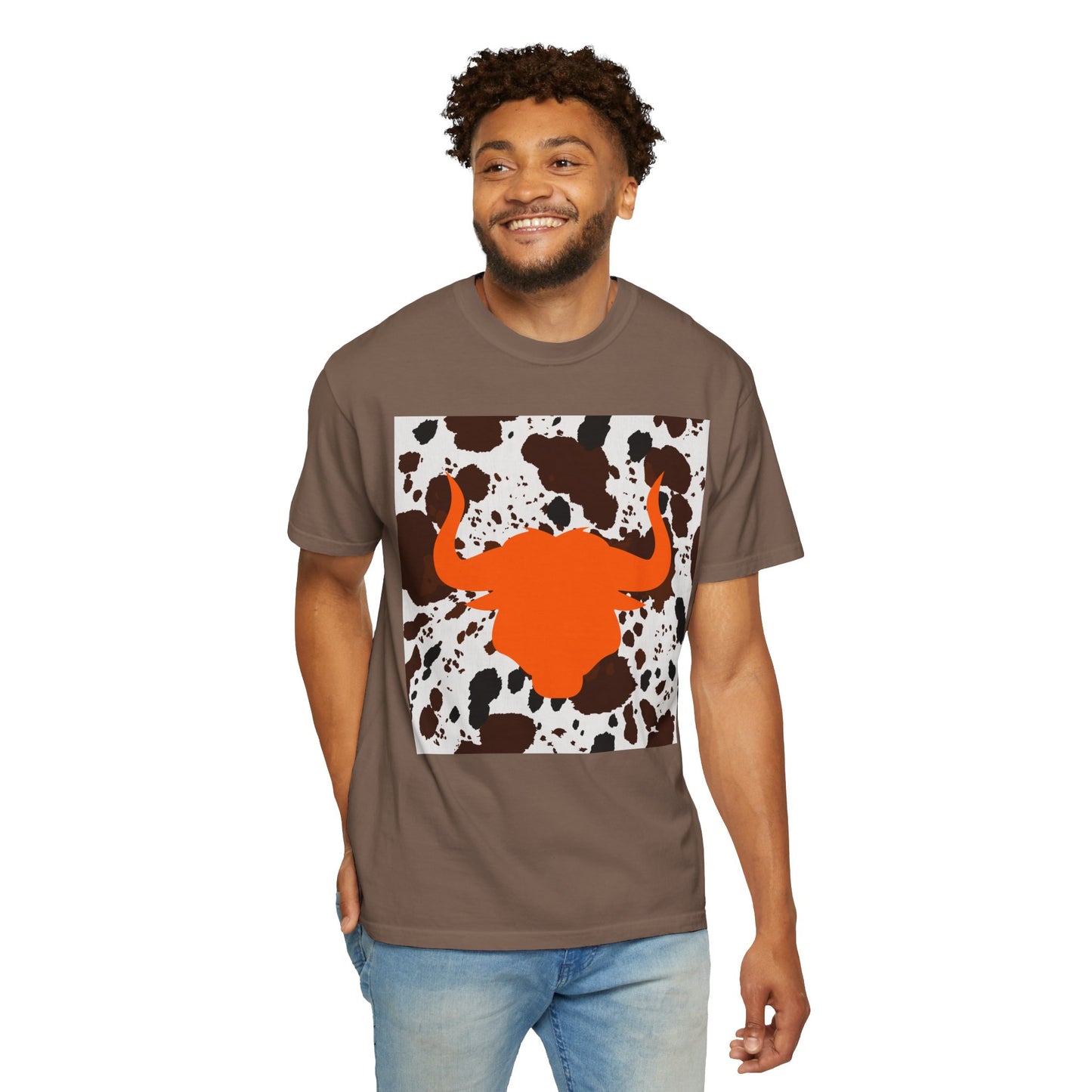 Cow 3 Unisex Garment-Dyed T-shirt