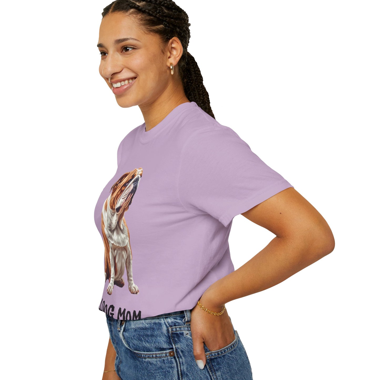 Bulldog Mom Unisex Garment-Dyed T-shirt