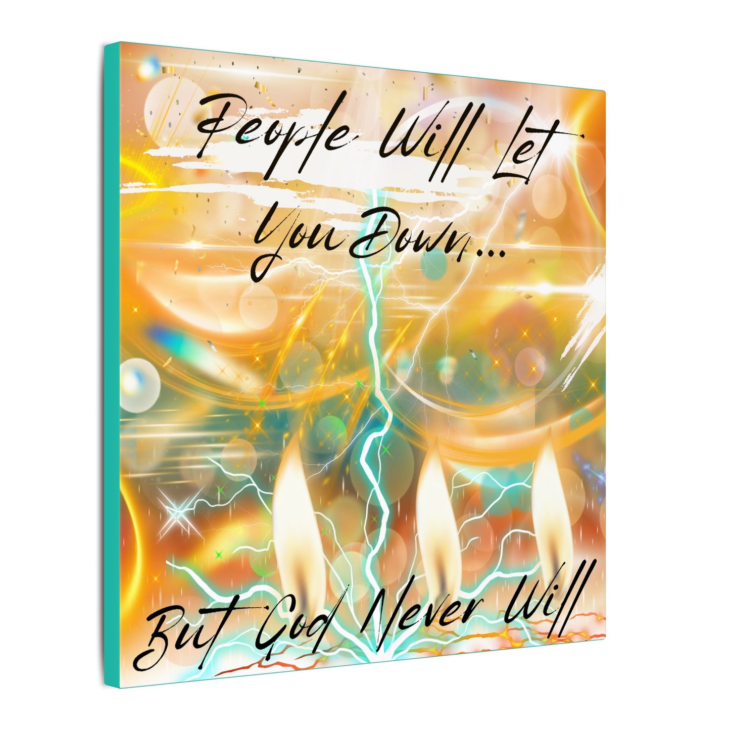 But God Never Will - Inspirational Wall Art Print, Motivational Canvas, Home Decor, Gift for Faith, Uplifting Quote, Modern Home Wall Art