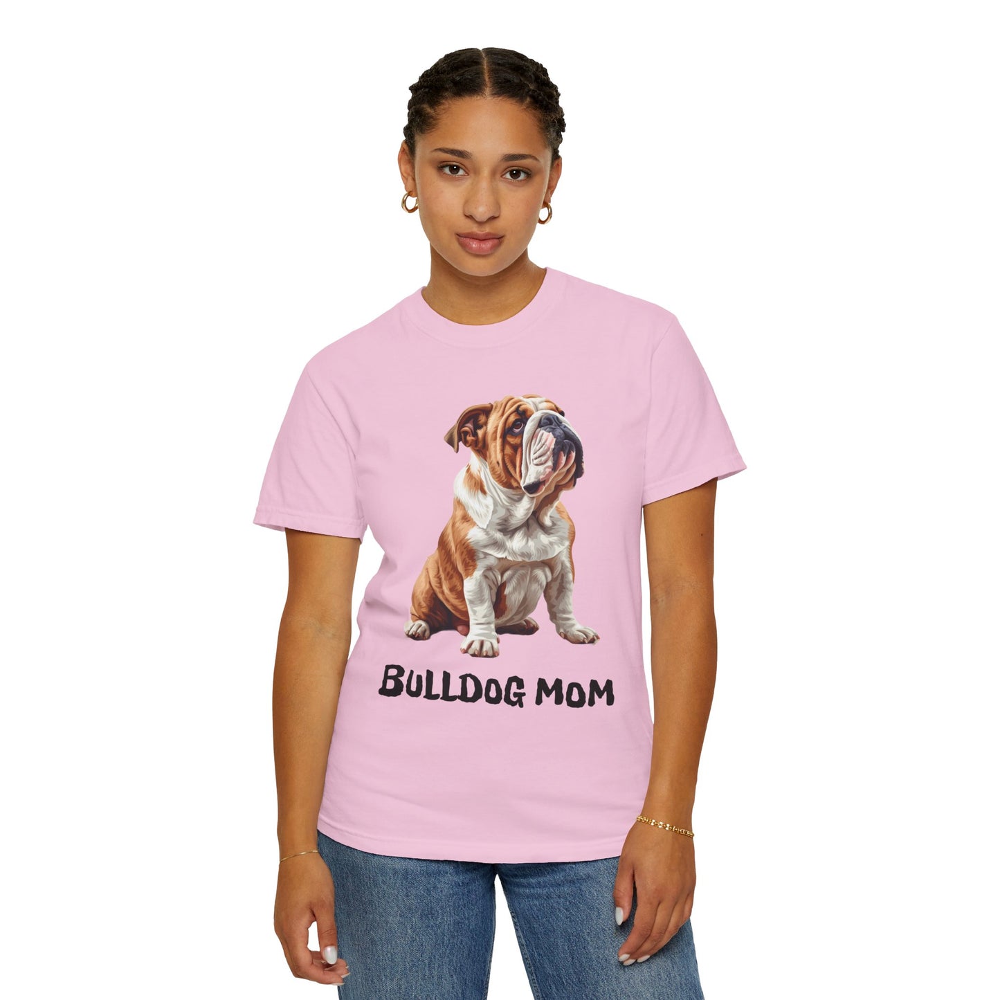 Bulldog Mom Unisex Garment-Dyed T-shirt