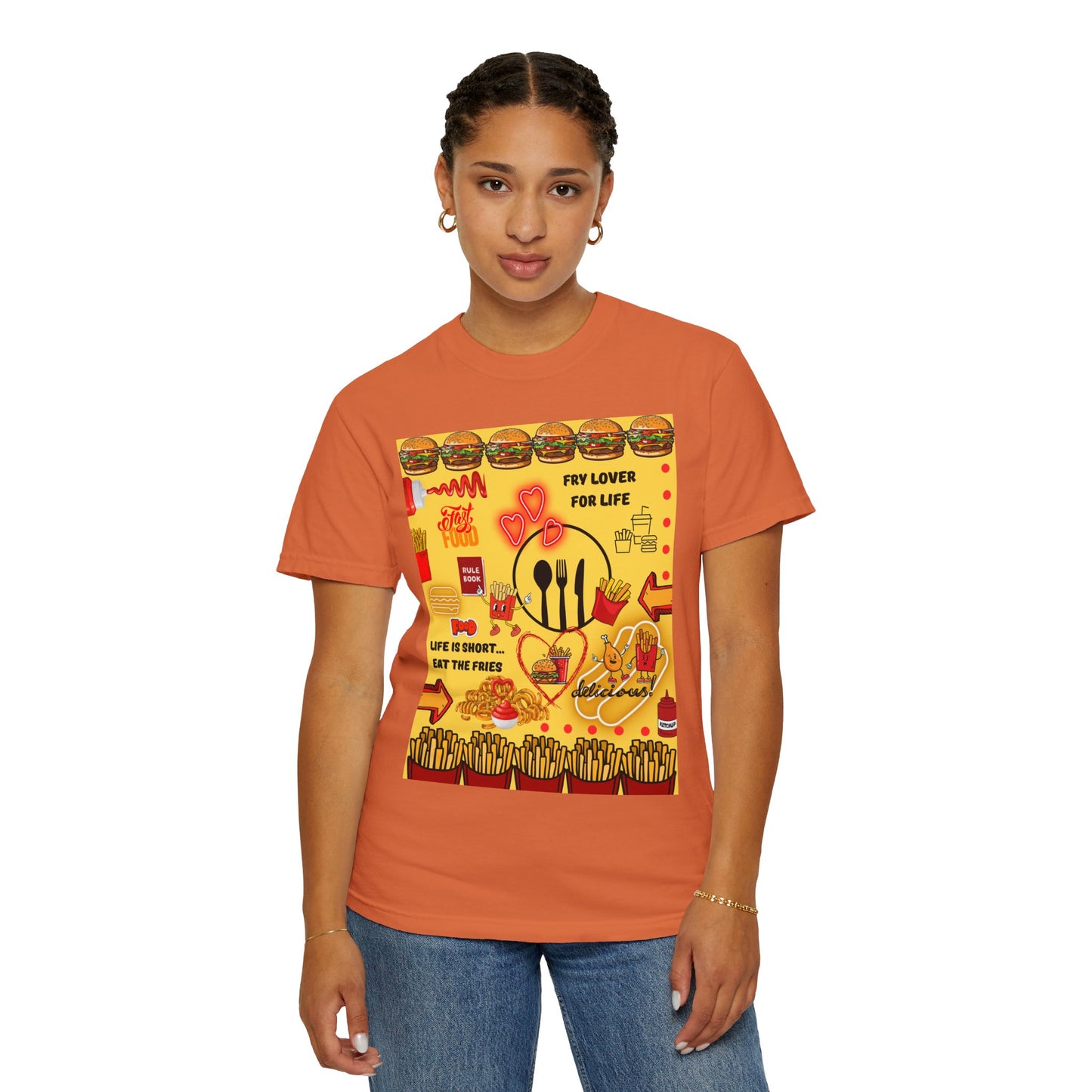 Eat The Fries Unisex Garment-Dyed T-shirt