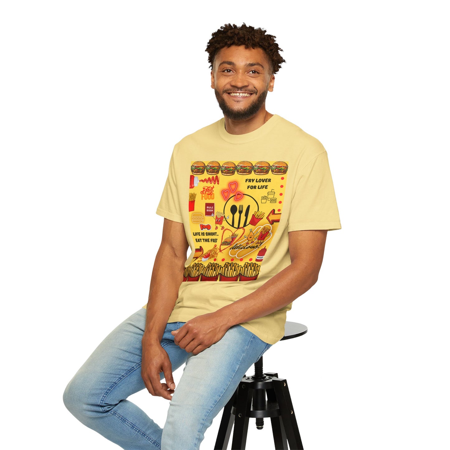 Eat The Fries Unisex Garment-Dyed T-shirt