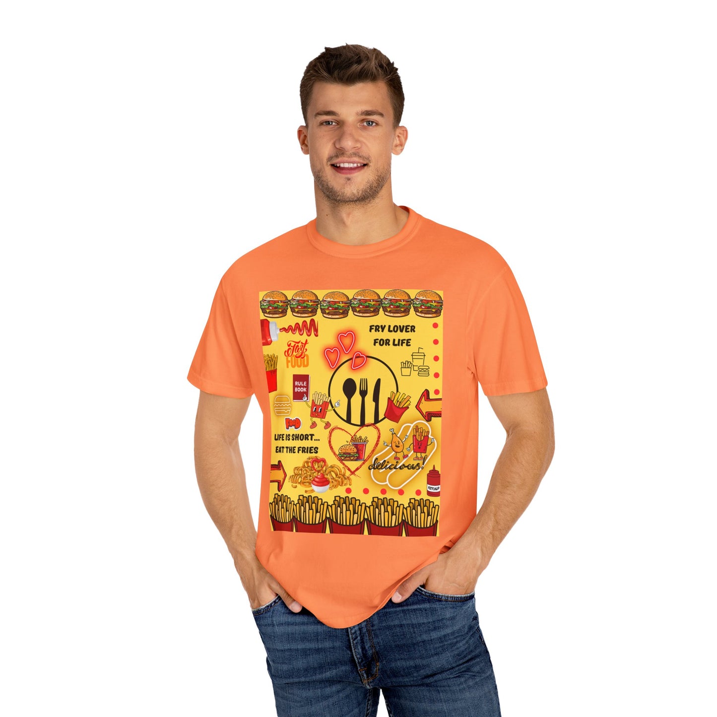 Eat The Fries Unisex Garment-Dyed T-shirt