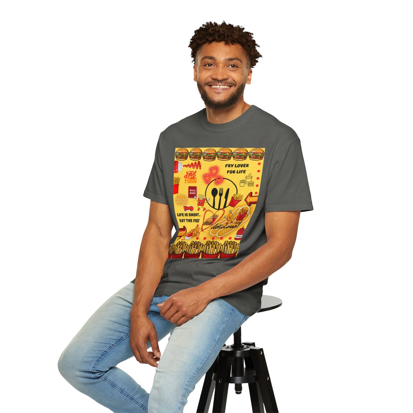 Eat The Fries Unisex Garment-Dyed T-shirt